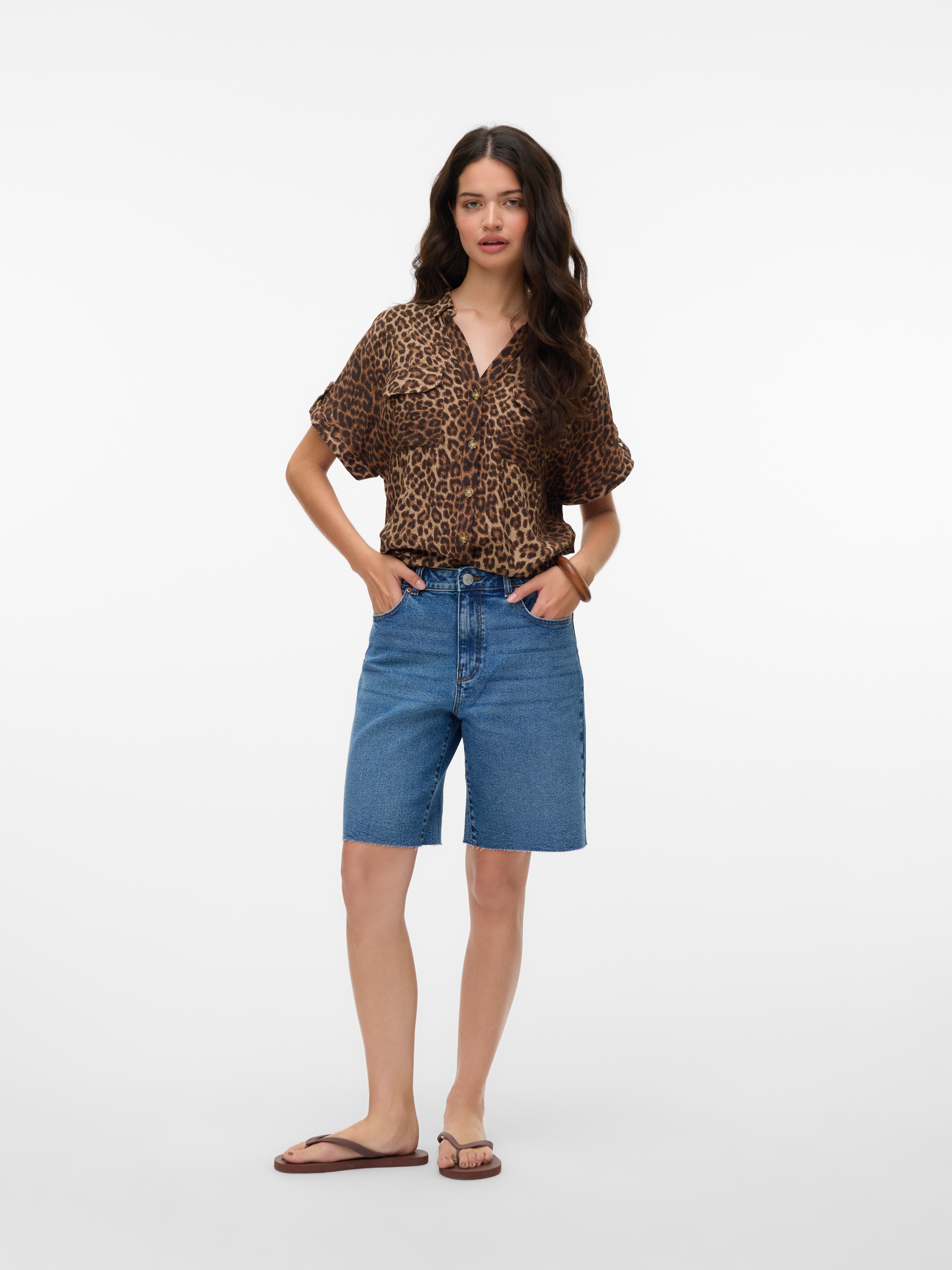 Vero Moda Blouse à manches courtes »VMBUMPY SS SHIRT AOP WVN GA NOOS« Viskose, regular fit