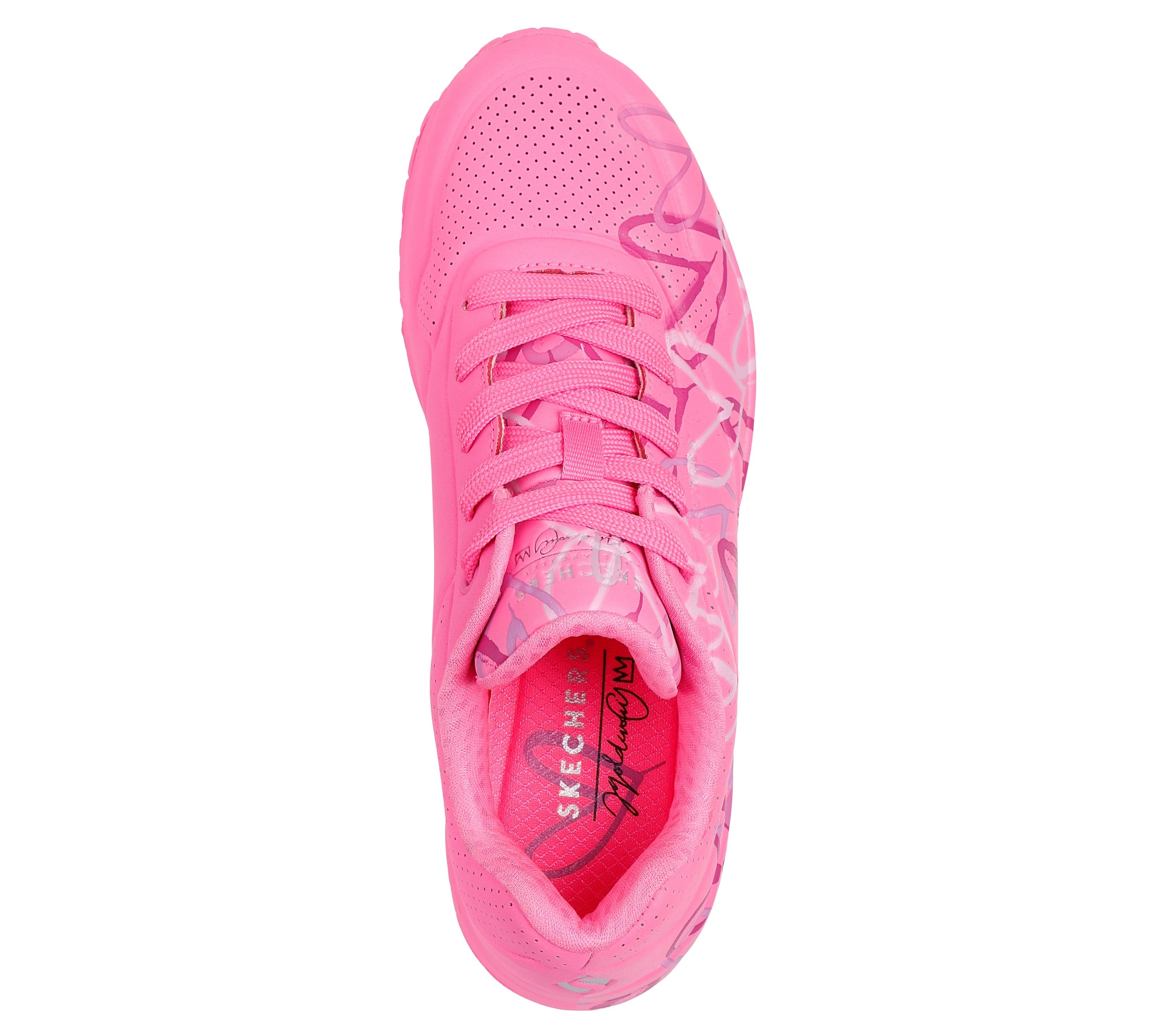 Skechers Wedgesneaker »UNO-SPREAD THE LOVE«  Freizeitschuh, Halbschuh, Schnürschuh mit coolem Graffiti-Print