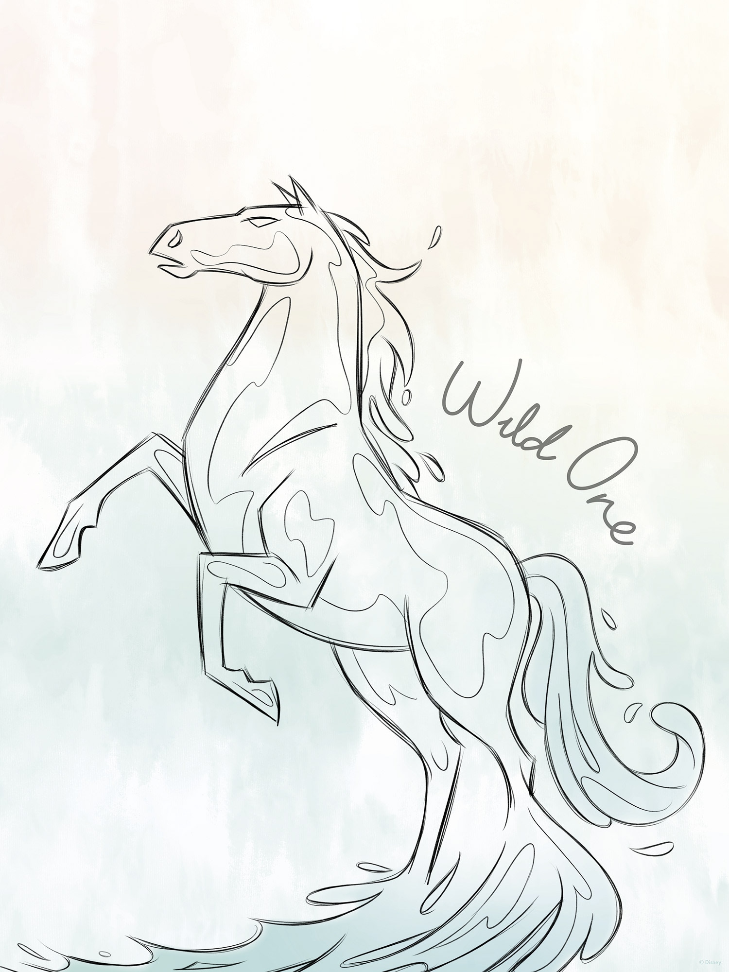 Komar Fresque murale »Disney Frozen Blue Lights« Set, 1 cuis tlg. 30 x 40 cm (Breite x Höhe) - Kinderzimmer, Dekoration