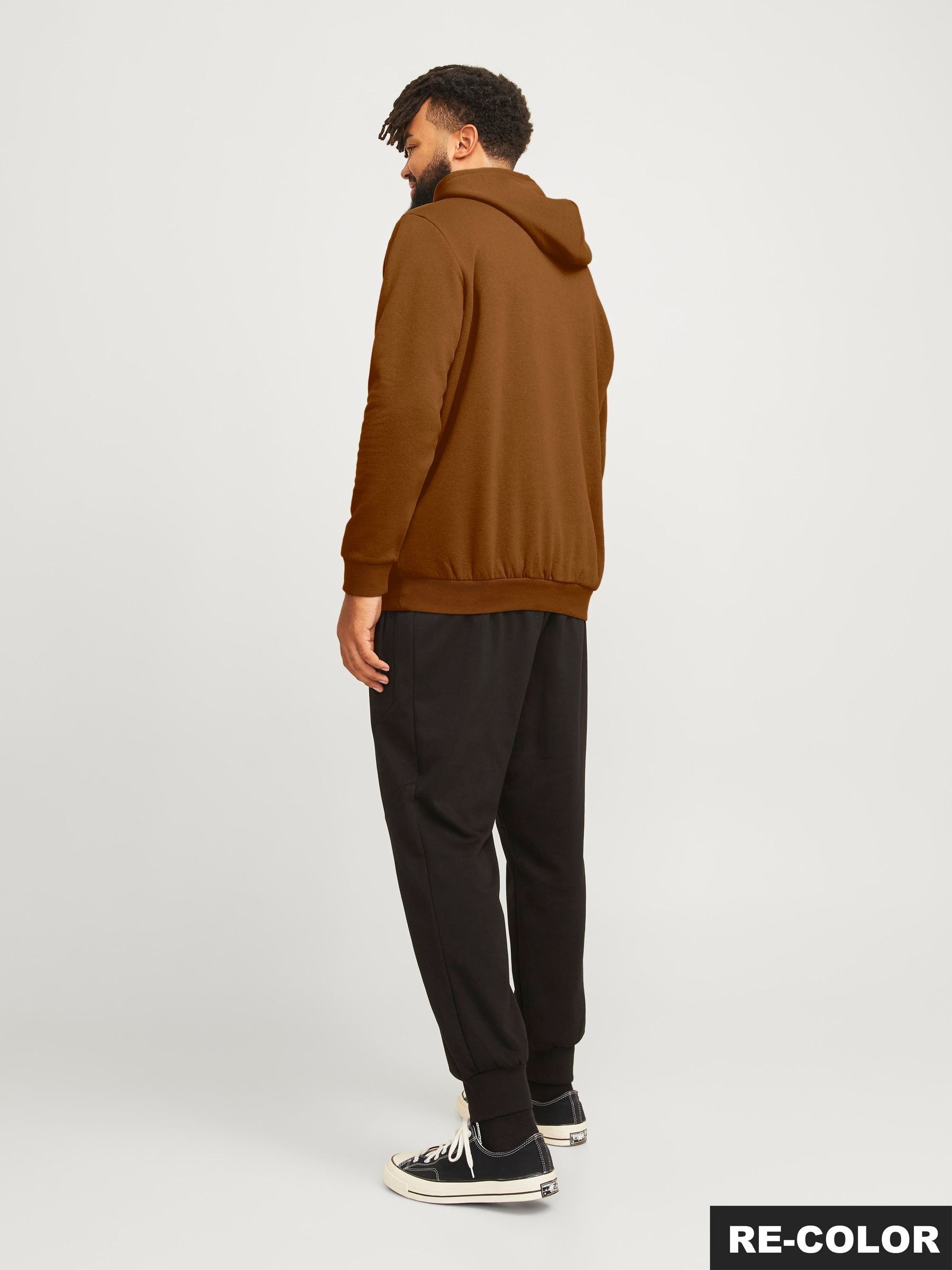 Jack & Jones PlusSize Kapuzensweatshirt »JJEBRADLEY SWEAT HOOD NOOS PLS«, mit Rippbündchen
