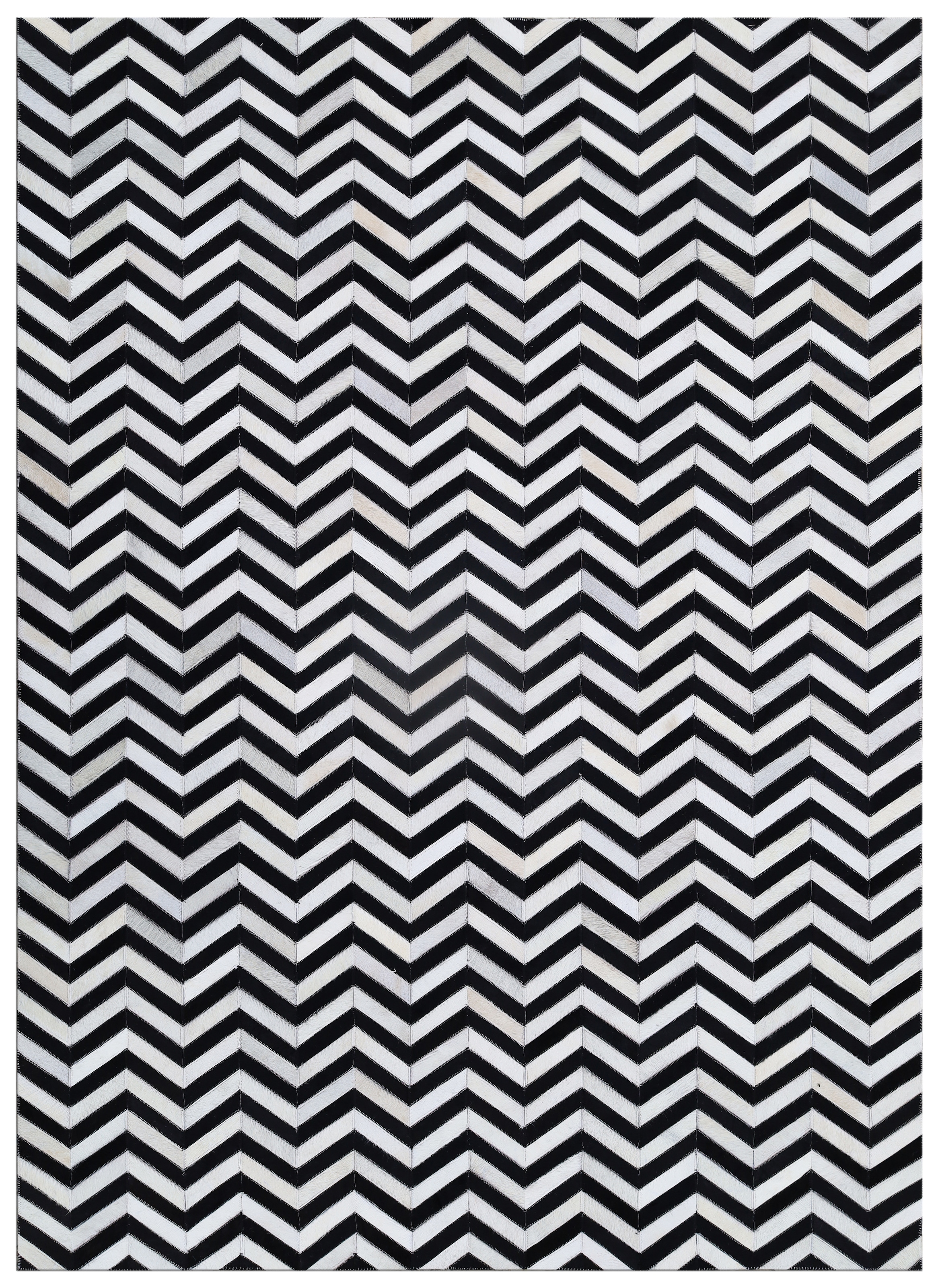 Myflair Möbel & Accessoires Tapis en fourrure »ZEBRA EDGE, echtes Rinderfell, LAGERRÄUMUNG« Rectangulaire 10 mm Höhe fait main, produit naturel, motif en zigzag, structure naturelle