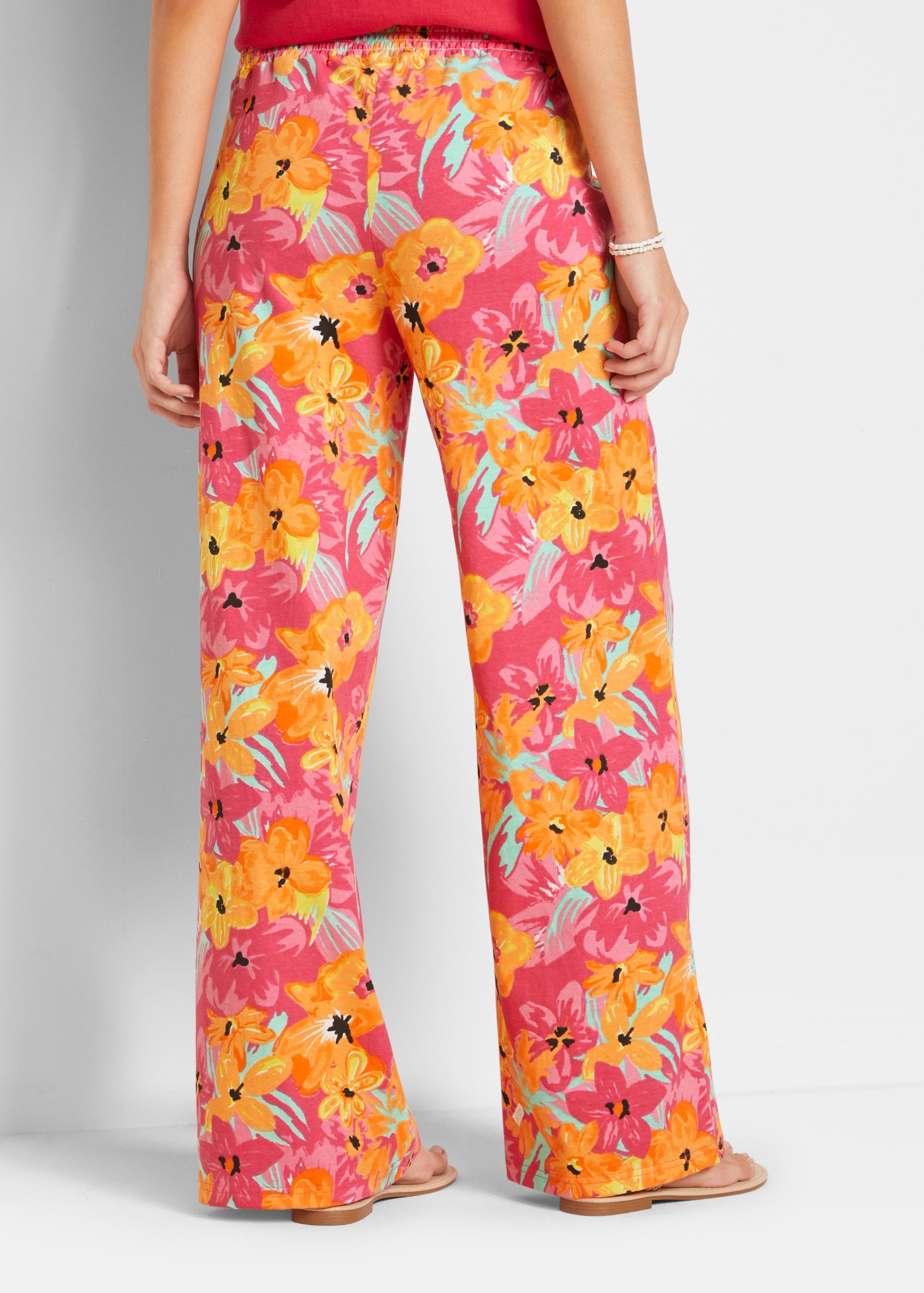 bonprix Pantalon palazzo  weite Passform, Loose Fit, mit Rundumgummibund