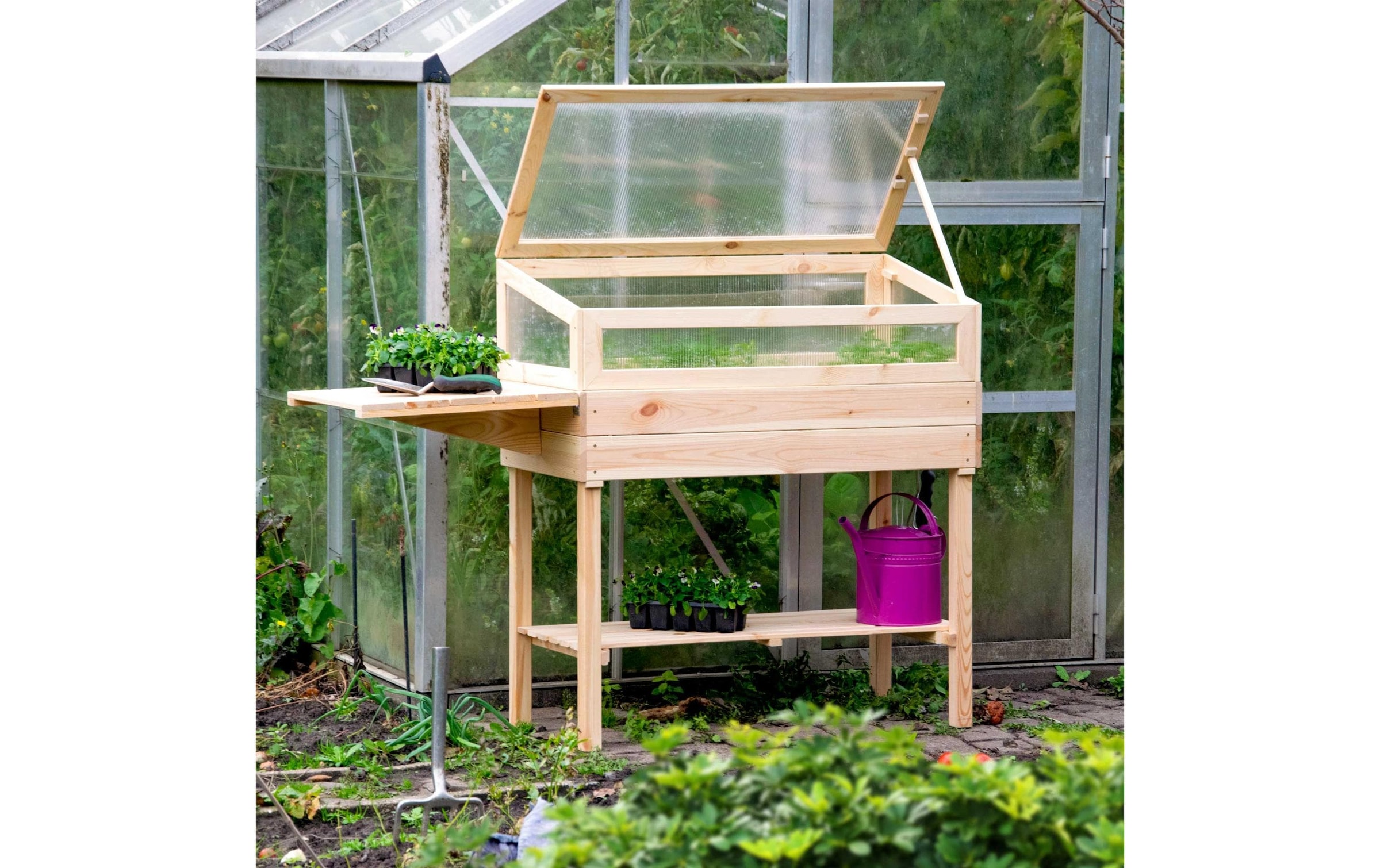 dobar Hochbeet »Erhöhtes Frühbeet mit Aufsatz aus Holz«