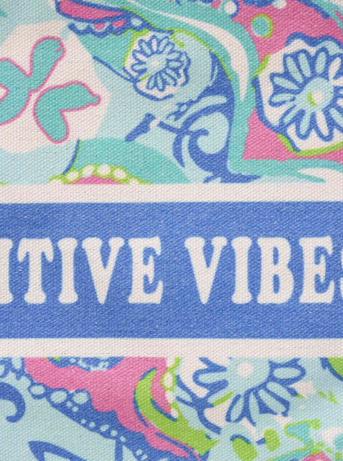 Zwillingsherz Sac de transport Stofftasche mit Henkel, gemustert, Schriftzug