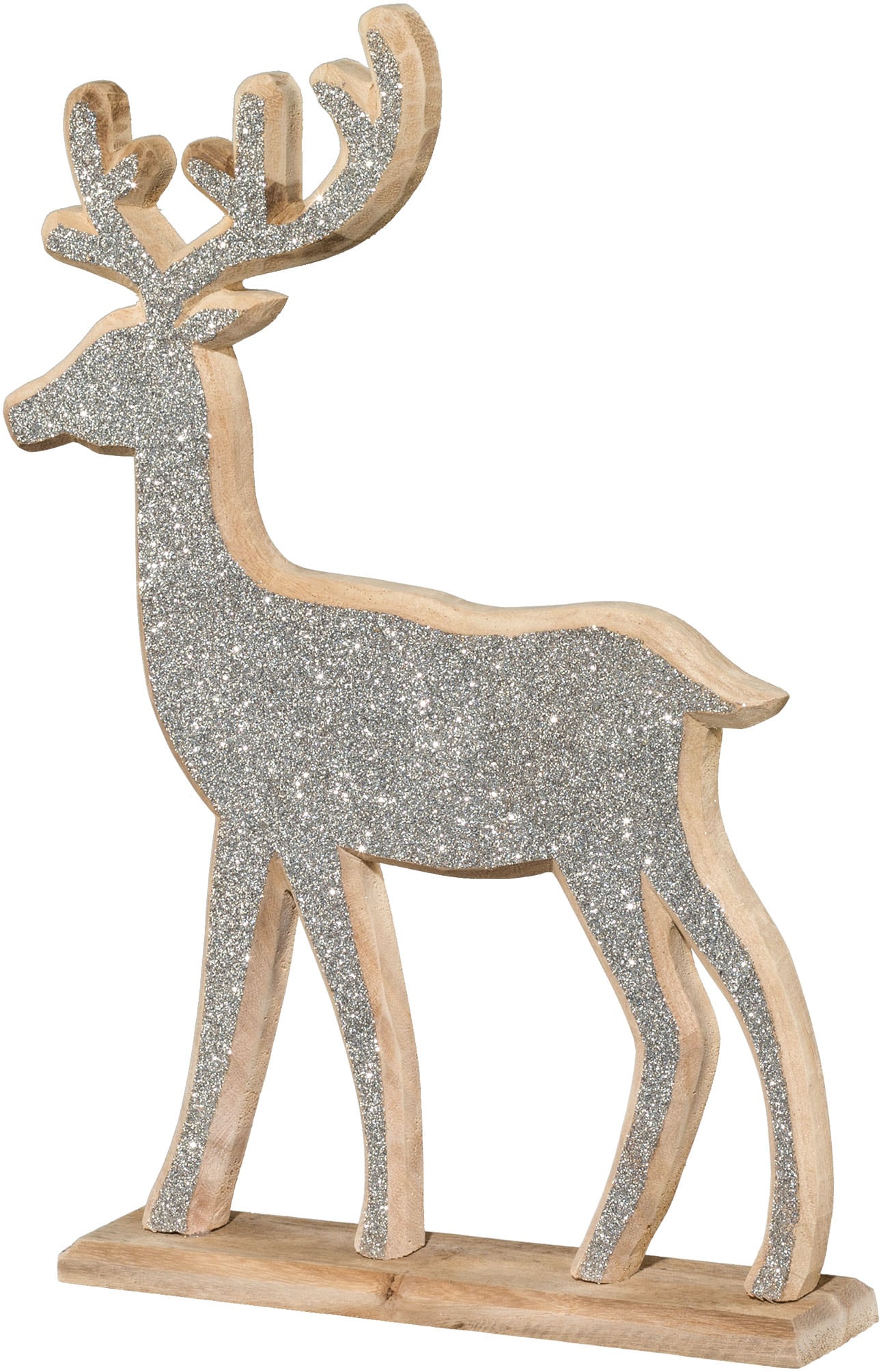 Creativ home Figurine de Noël »Tannenbaum und Hirsch« mit Glitter