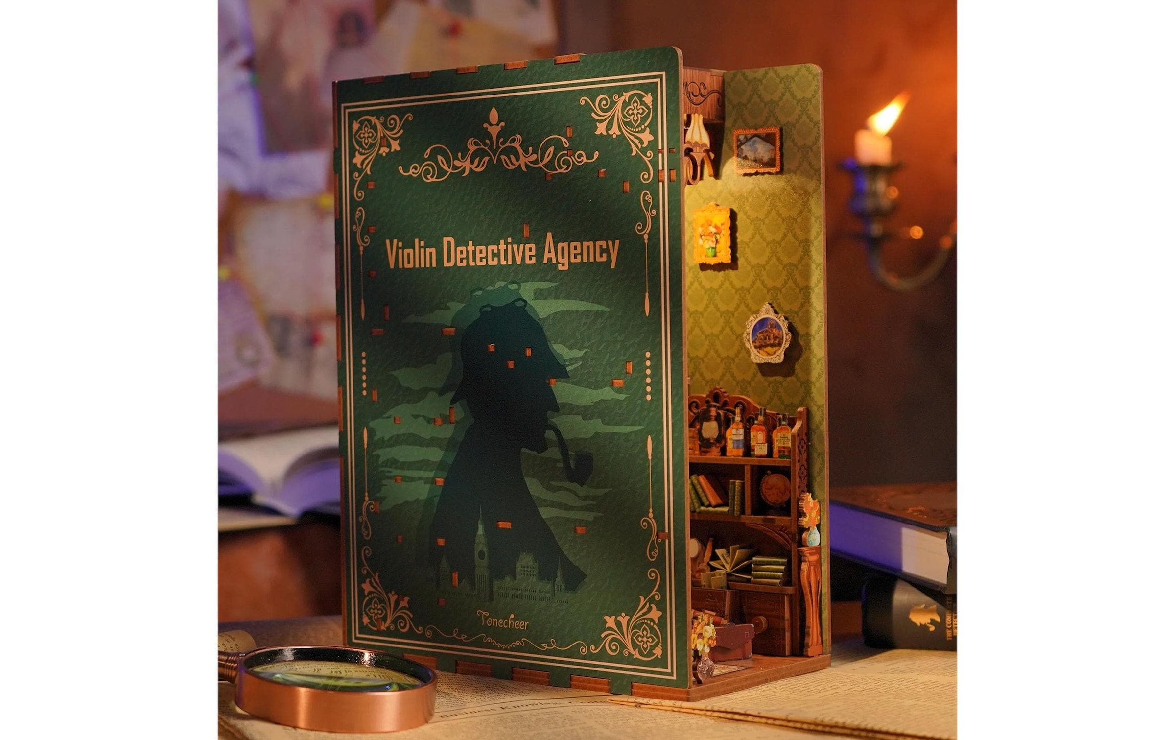   Modellbausatz »Tonecheer Book Nook Violin Detective Agency« 286 Stk. tlg.