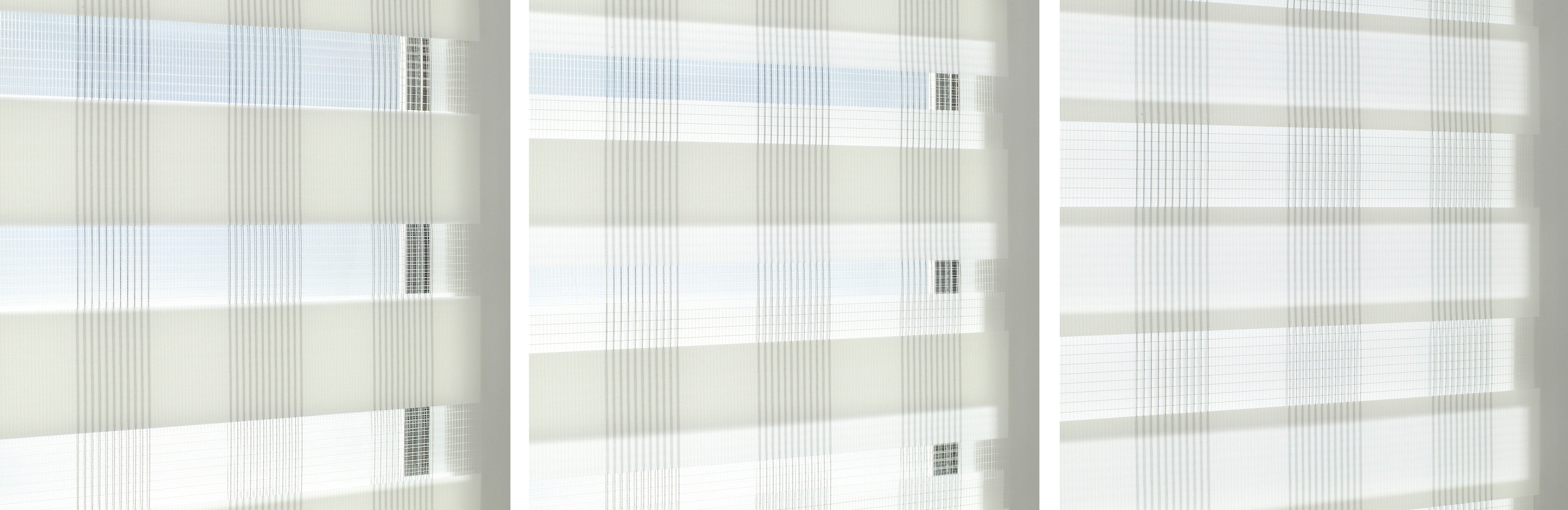 GARDINIA Store à tirage latéral »Mini Doppelrollo Karo« Lichtschutz mit Bohren/ohne Bohren freihängend segmentweise gewebter Stoff