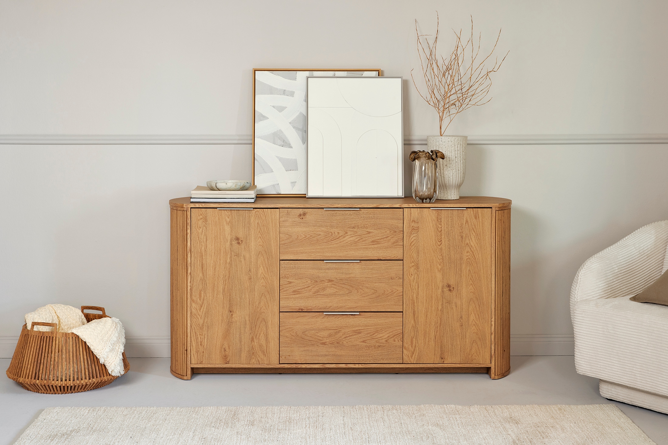 Jahnke TV-Board »MOON TV 175« 1 Stk. tlg. Sideboard, 2 Türen & 3 Schubladen, abgerundet, Breite ca. 160 cm
