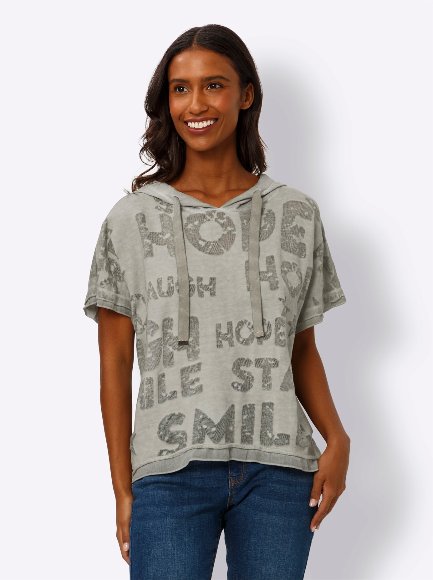 heine Kurzarmshirt »Kapuzen-Shirt« 1 Stk.