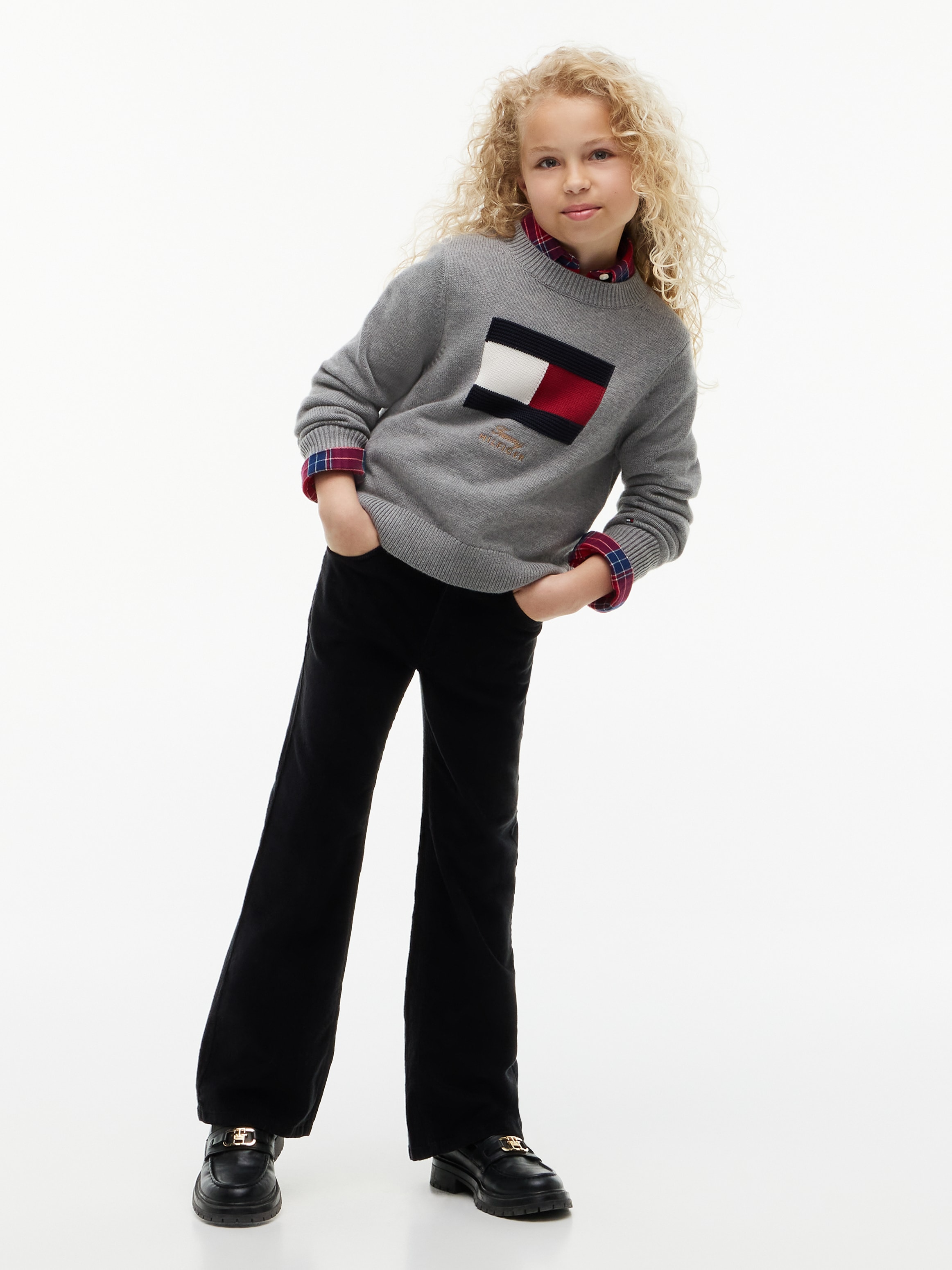 Tommy Hilfiger Cordhose  Feincord, Flared-Fit, Kinder bis 16 Jahre
