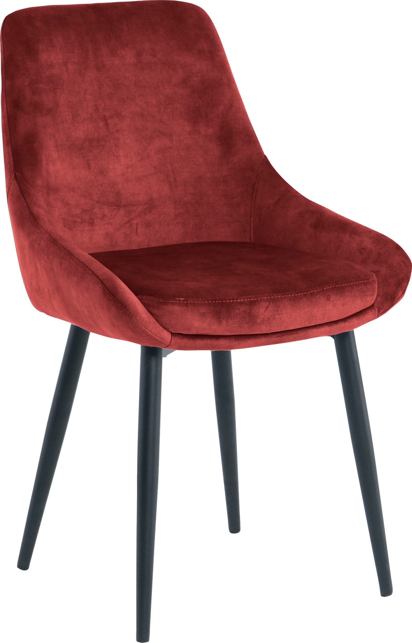 SIT Chaise rembourrée »Lahti Armlehnstuhl 2er-Set mit Samtbezug & Metallbeinen« (Ensemble) 2 cuisCoussin d'assise ferme de 5 cm et accoudoirs suggérés pour un grand confort d'assise