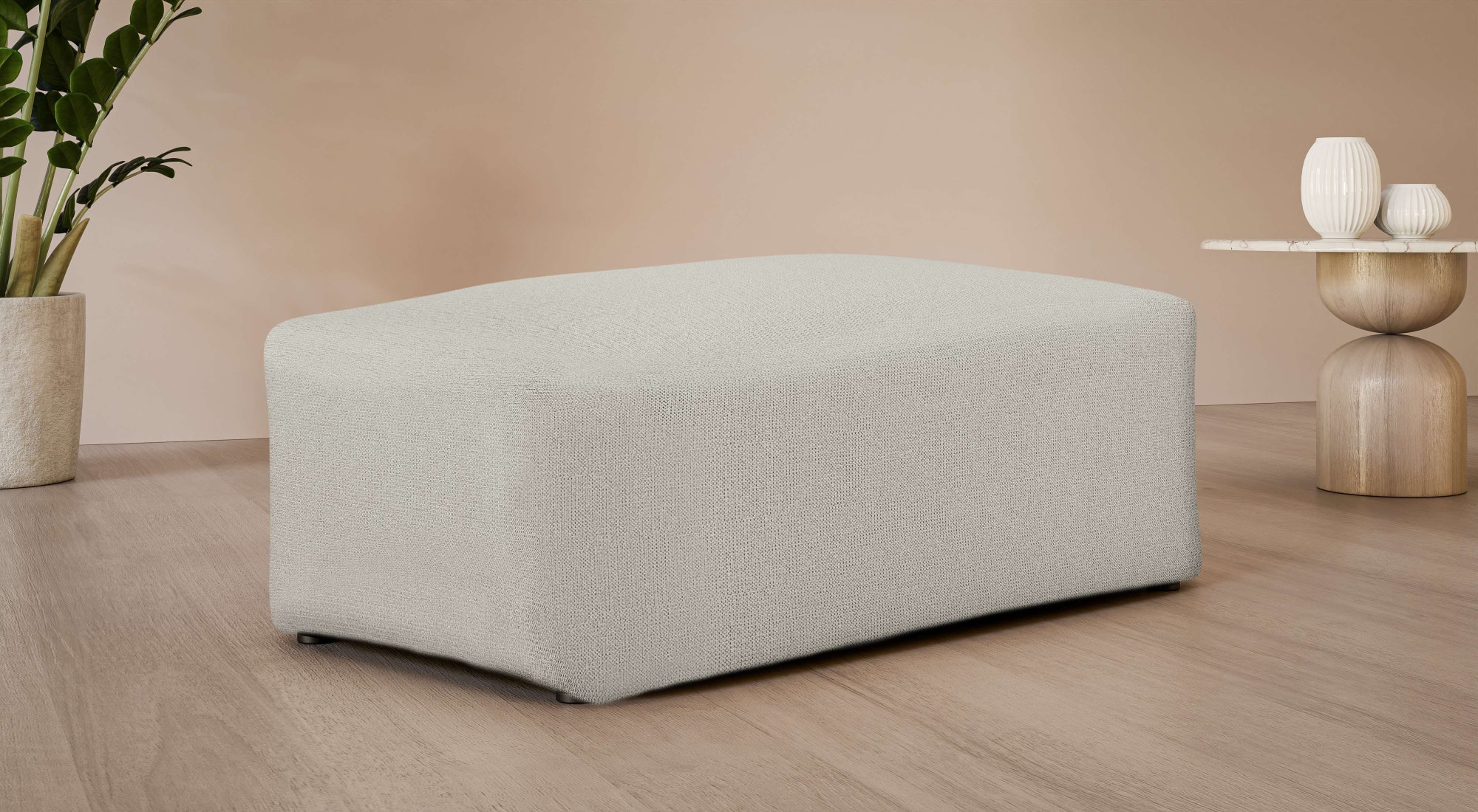 LeGer Home by Lena Gercke Polsterhocker »YANI Sitzhocker mit Wellenunterfederung, Masse B/T/H: 126/65/46 cm« grosser Hocker passend zur Serie Yani, in hochwertiger Verarbeitung