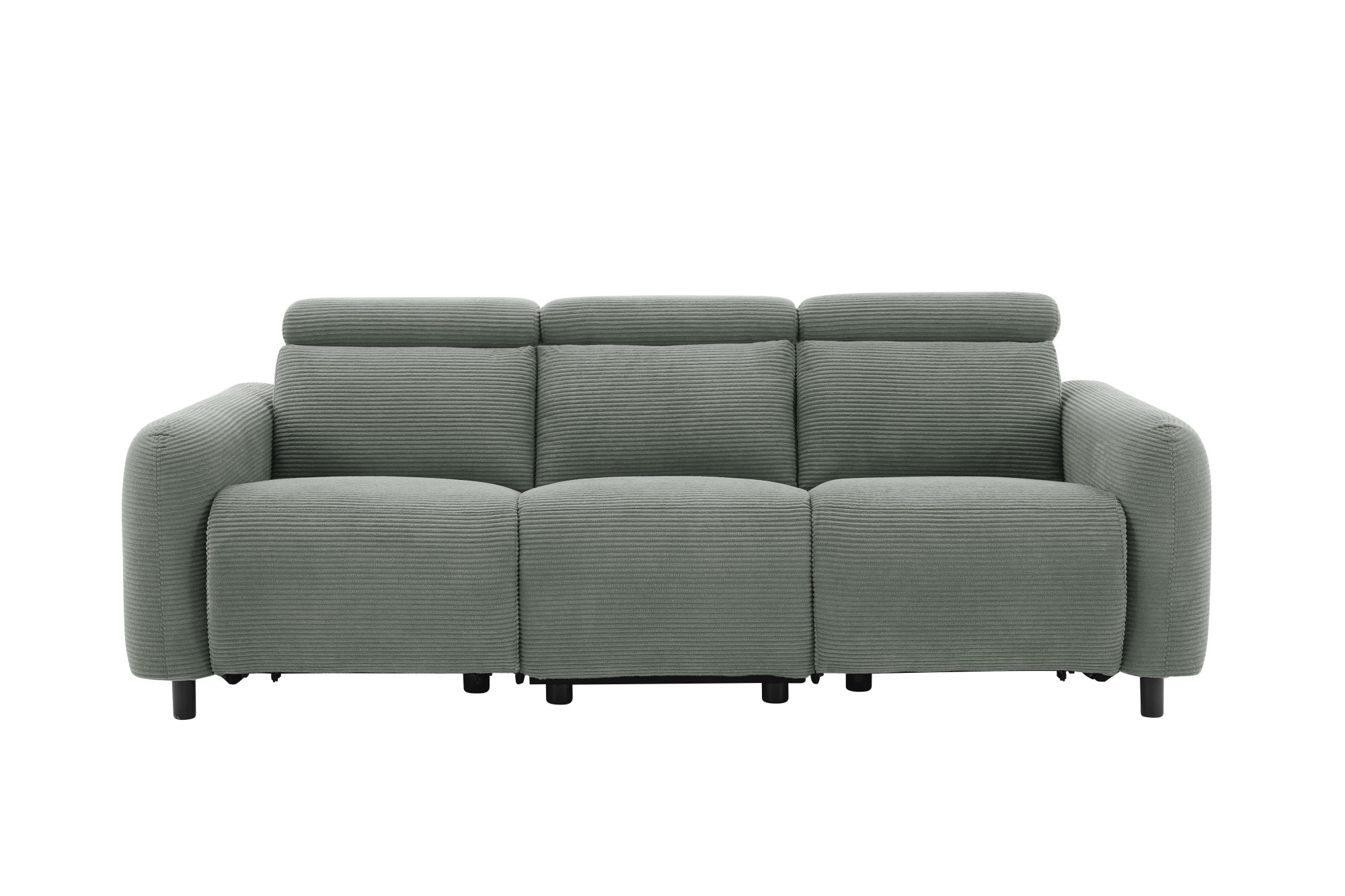 GOODproduct 3-places »SKAANE Cord-Sofa, 229 cm, manuelle u. elektrische Relaxfunktion« Relax-Funktion in 2 Sitzen, Kopfteilverstellung, Federkernpolsterung