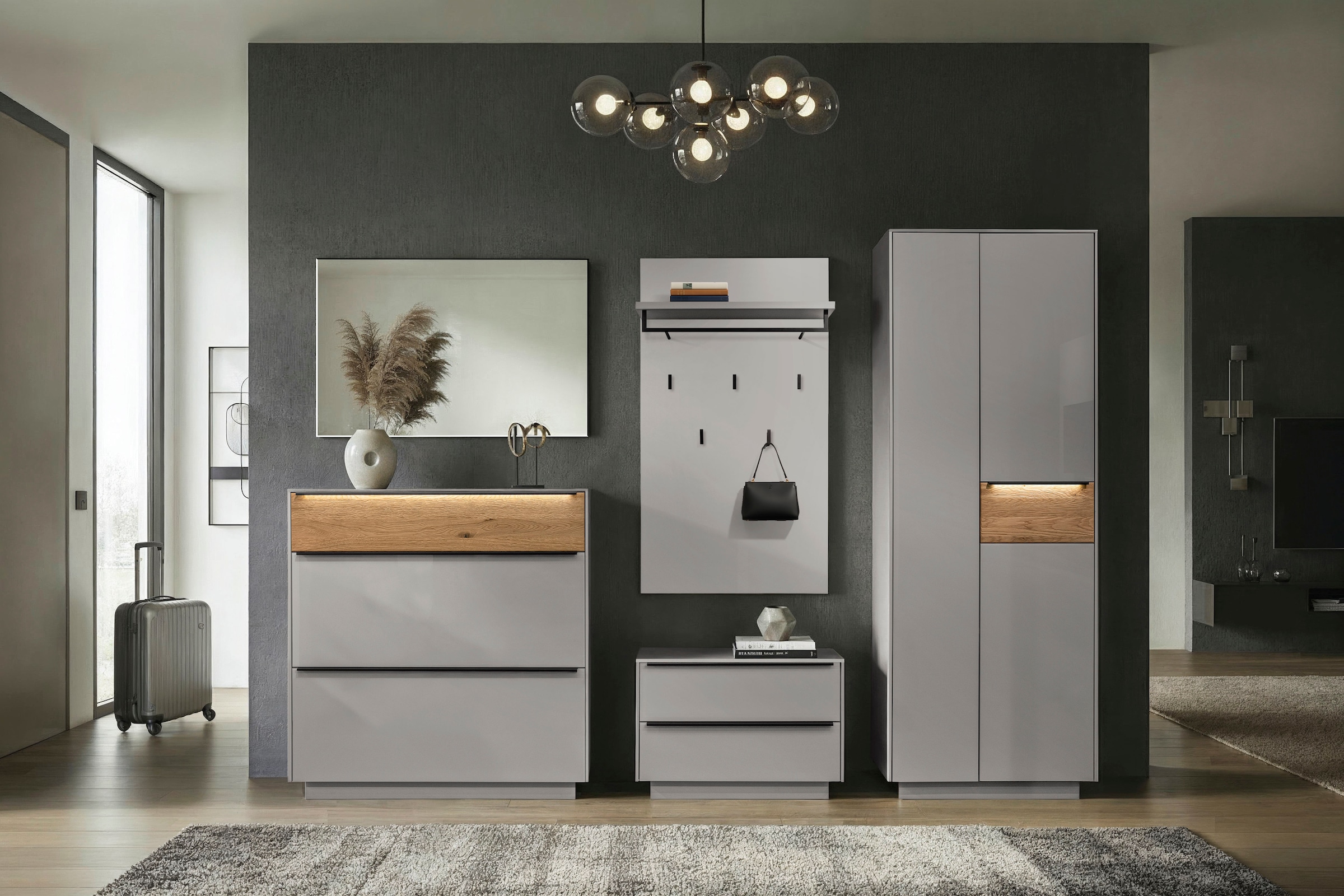 Mäusbacher Panneau de vestiaire »Nova Garderobe« avec tringle à vêtements et tablette à chapeaux, LxHxP 69x123x28 cm