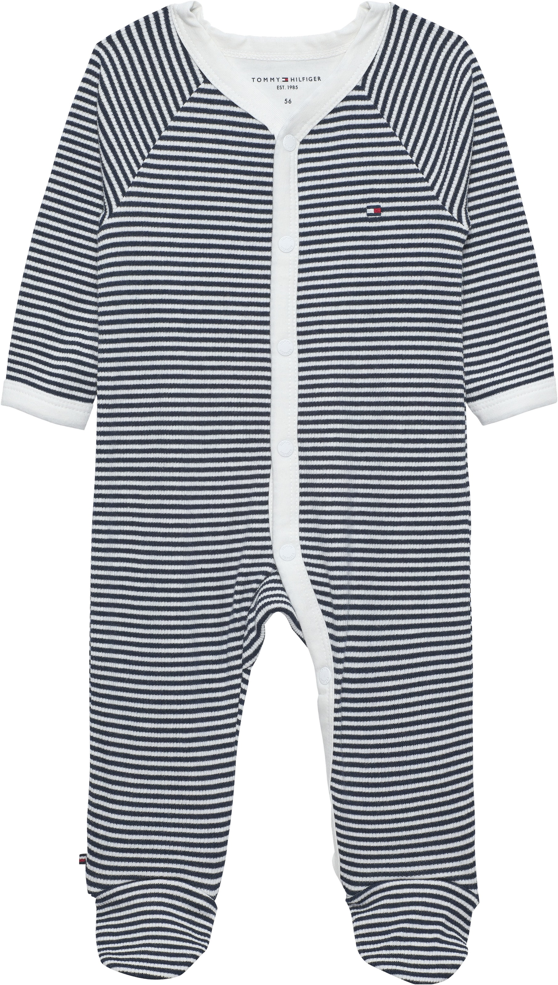 Tommy Hilfiger Strampler »RIB COVERALL« Regular fit mit V-Ausschnitt für Babys