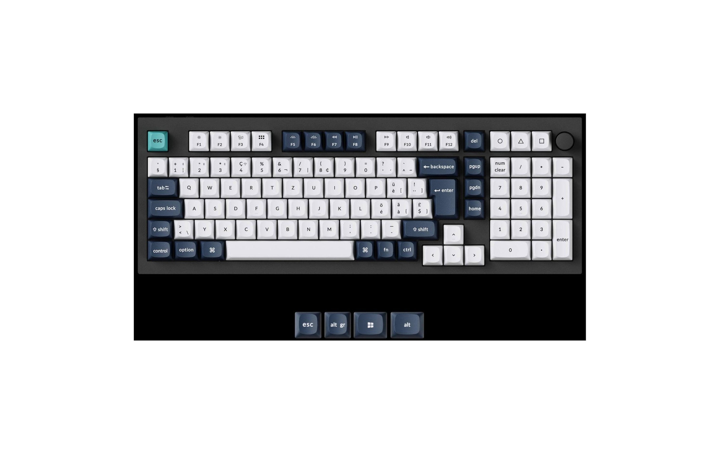   Clavier de jeu »Keychron Q5 Max Black QMK Red Switch« ()
