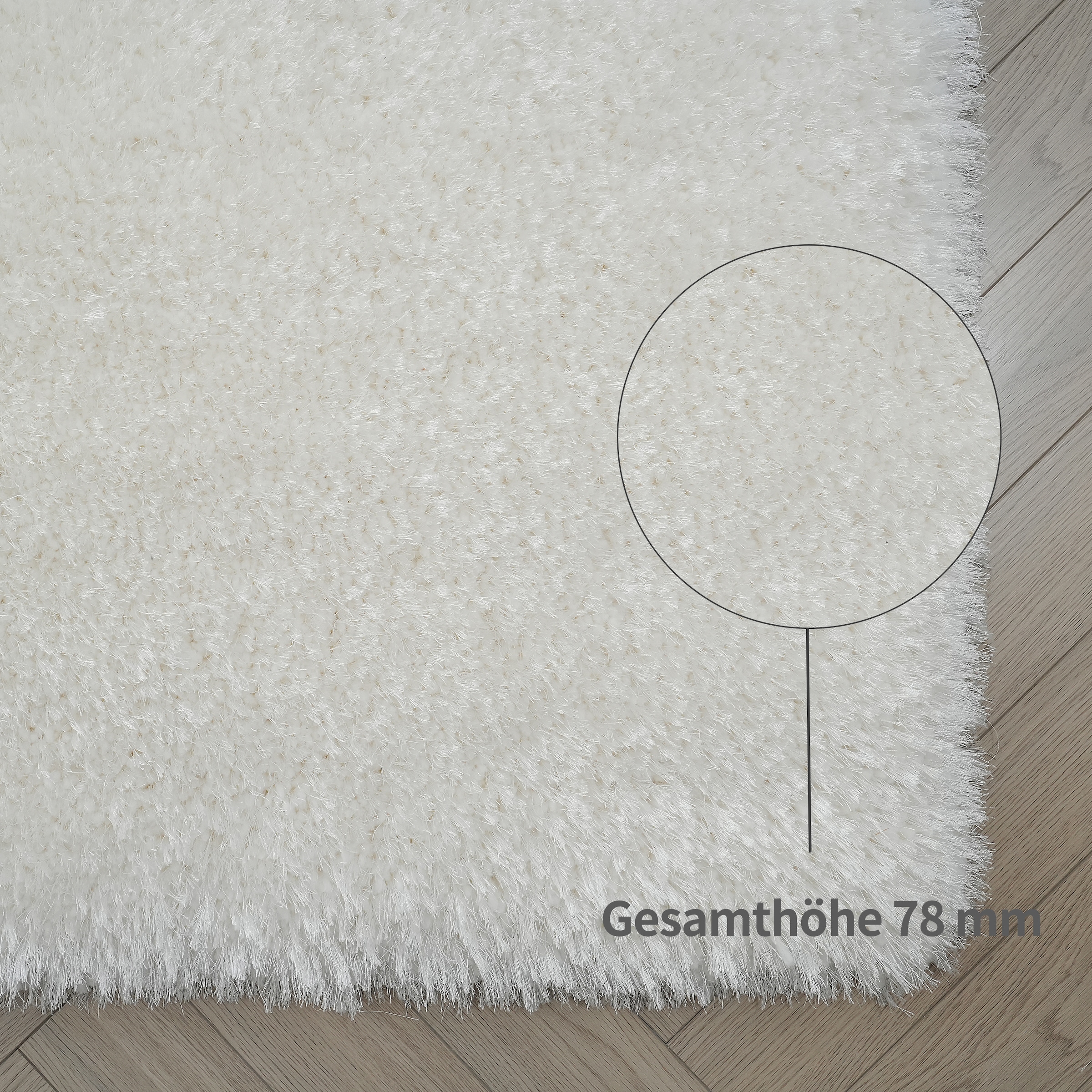 my home Hochflor-Läufer »Micro exclusiv Teppich, sehr hoher Flor, weich durch Mikrofaser« rechteckig 78 mm Höhe weich, Microfaser, unifarben, Schlafzimmer, Wohnzimmer, Esszimmer