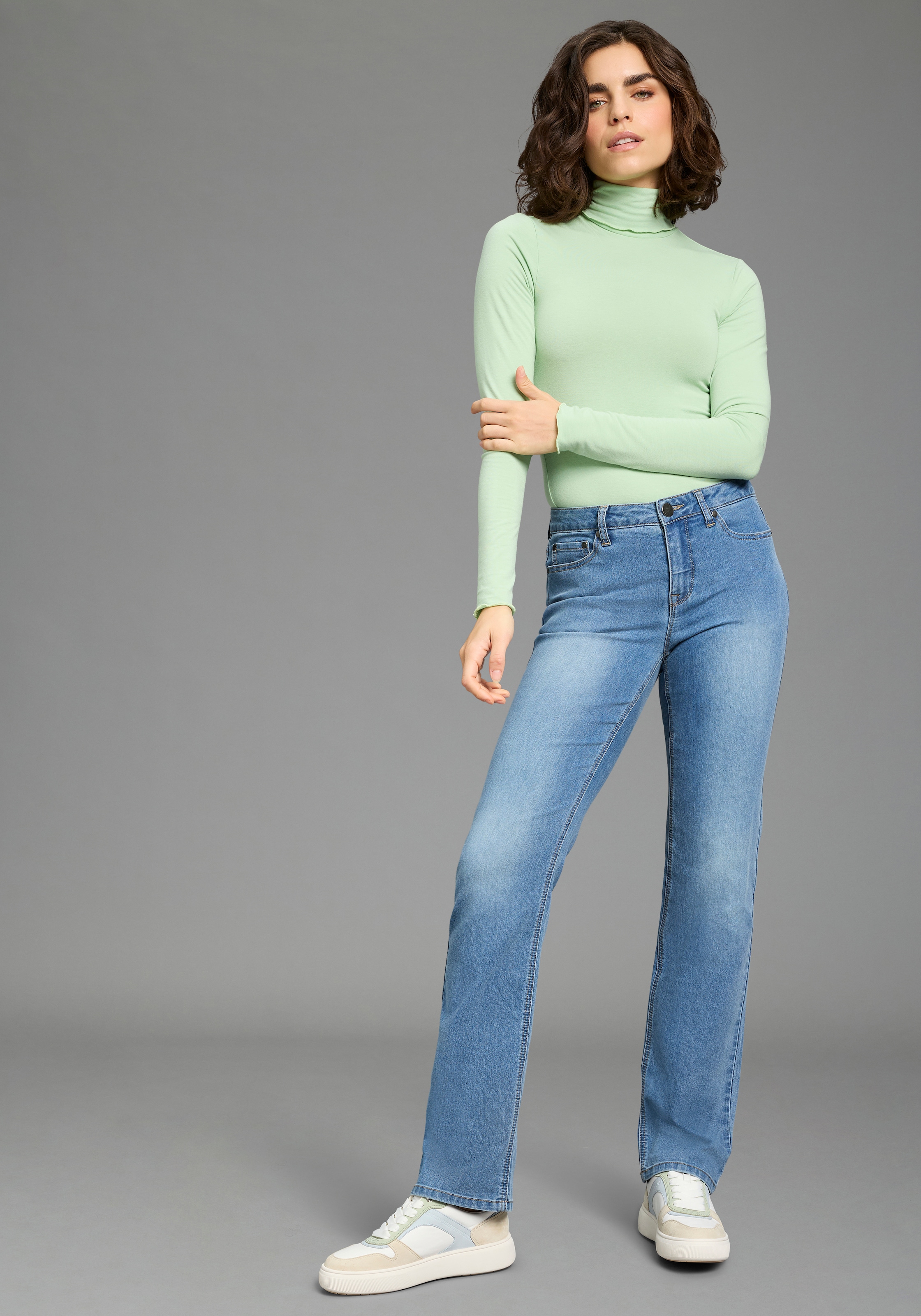 Arizona Jeans droit gerade geschnitten, normale Passform, hohe Leibhöhe
