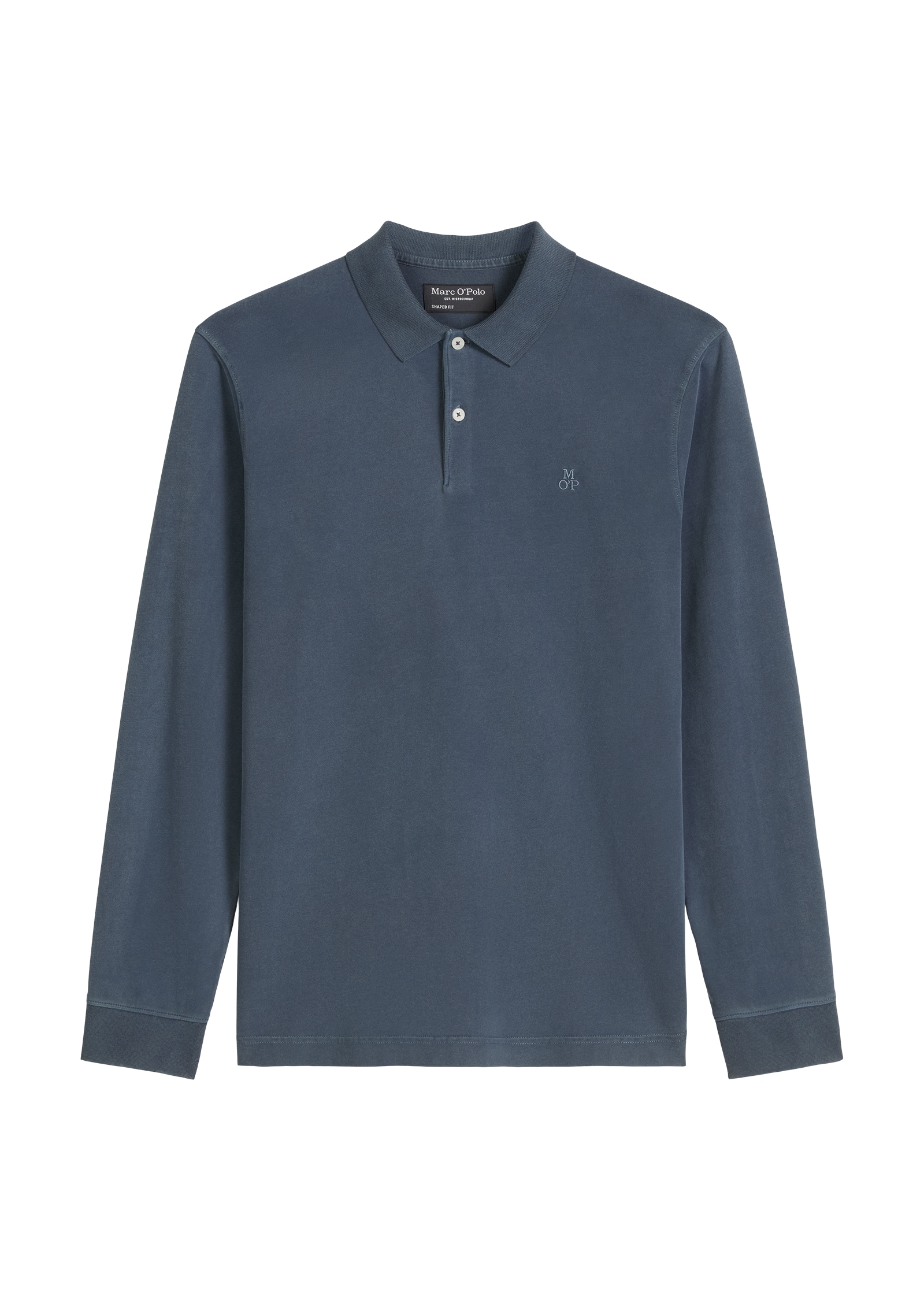 Marc O'Polo Langarm-Poloshirt im Washed-Look