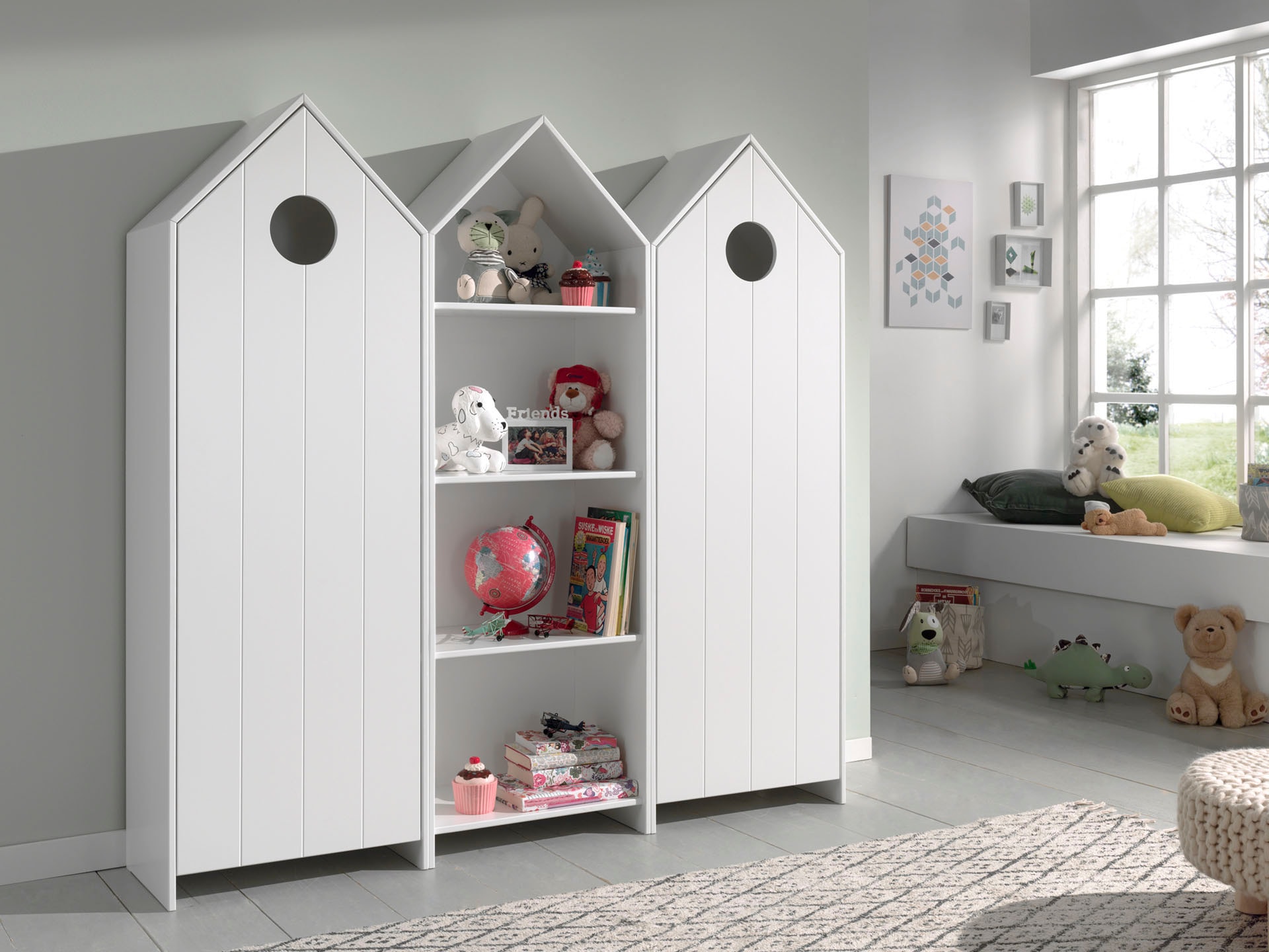 Vipack Set de chambre d'adolescent »Casami, best. aus 2 Schränken mit Drehtür, 1 Regalschrank, TOP modern« L/H/P env. 115,2x171,3x37 cm, différentes combinaisons de couleurs disponibles, 