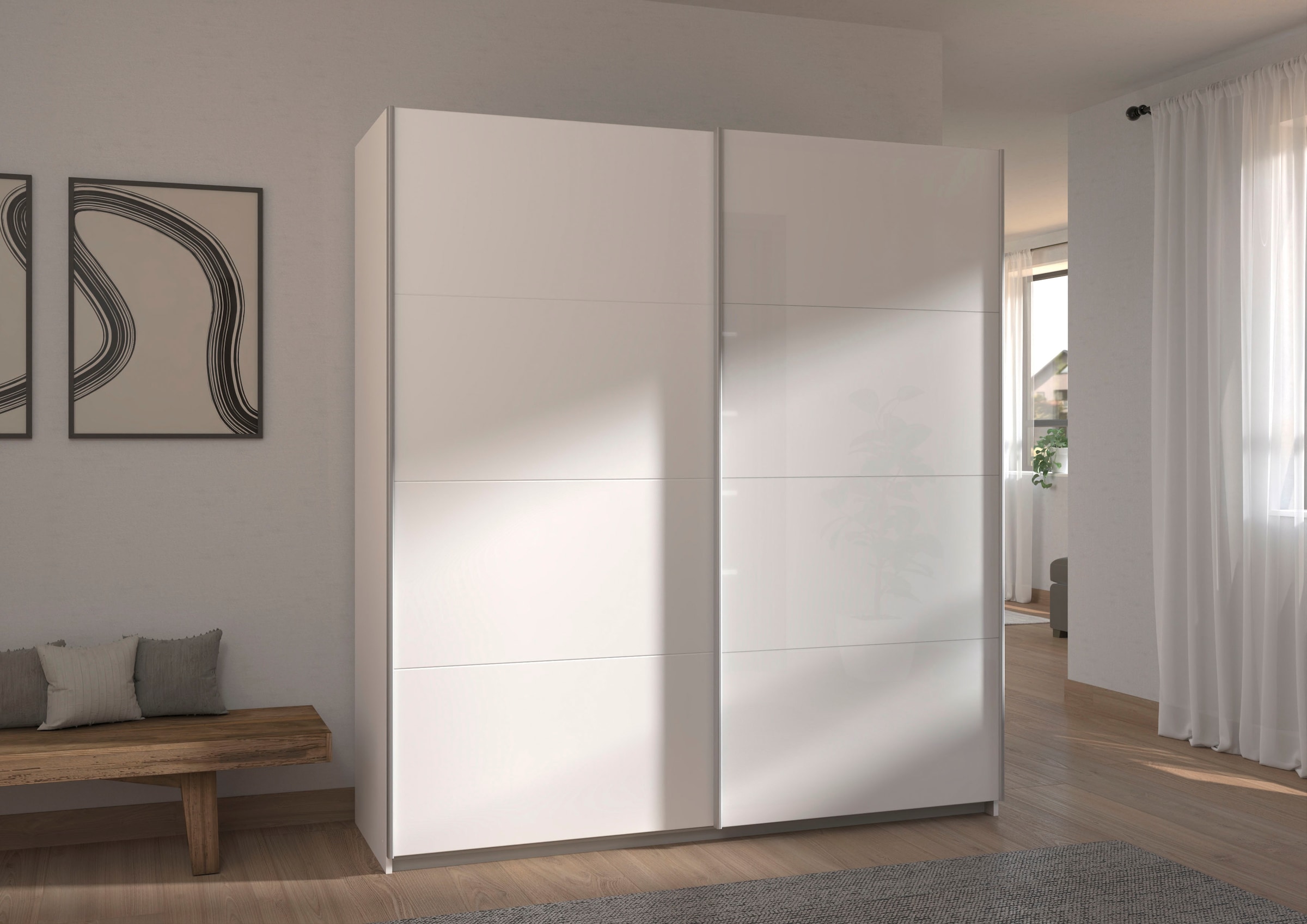 rauch Armoire à portes coulissantes »Kleiderschrank Schrank KinderzimmerSUBITO« Schlafzimmer Glasfront Breiten 136 & 181 Höhe 197 cm - MADE IN GERMANY