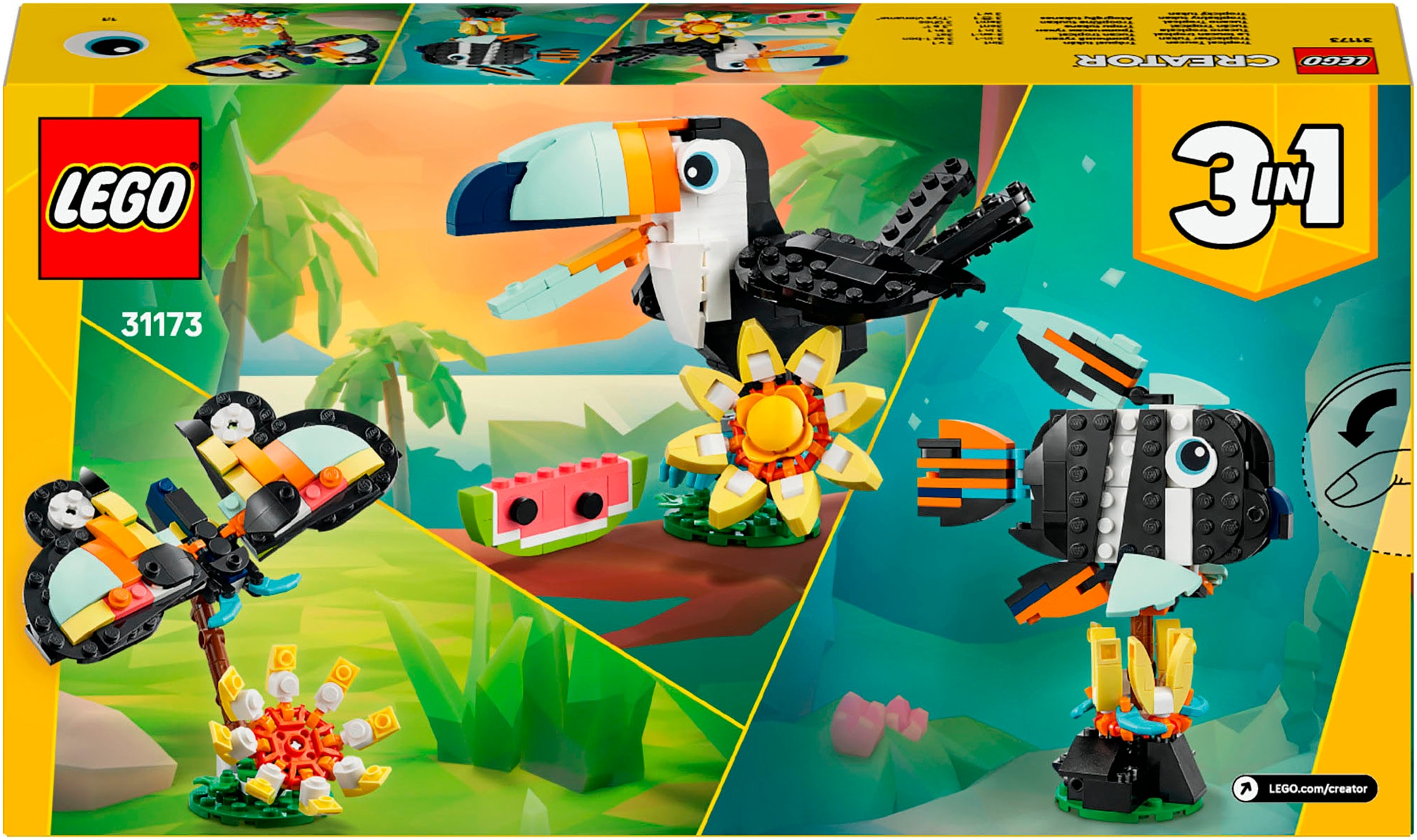 LEGO® Pions de construction »Wilde Tiere: Tropischer Tukan (31173), LEGO LEGO Creator« Made in Europe