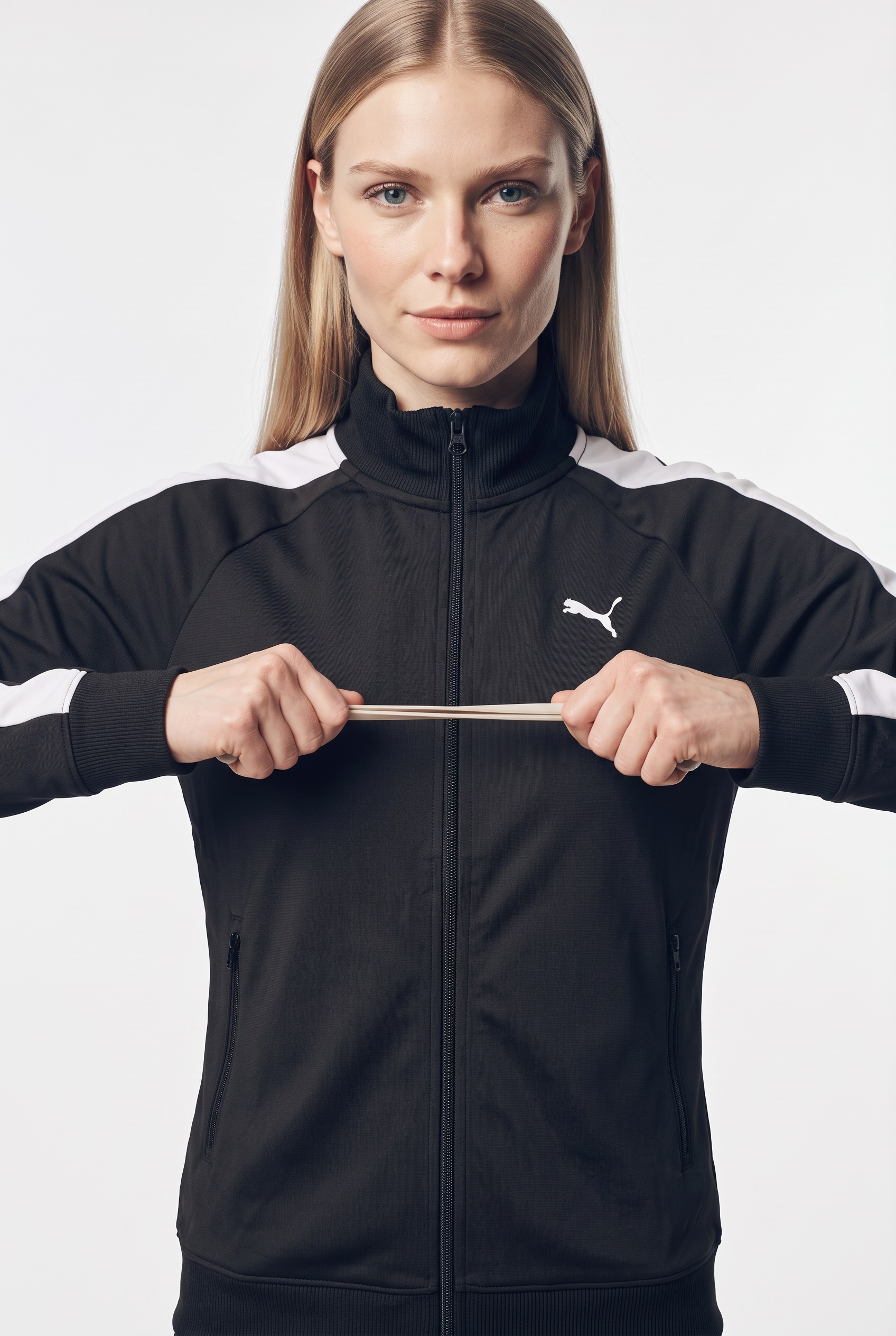 PUMA Veste d'entraînement »T7 FOUNDATION POLY TRACK JACKET« sans capuche avec col montant, avec fermeture éclair, sans capuche, coupe régulière