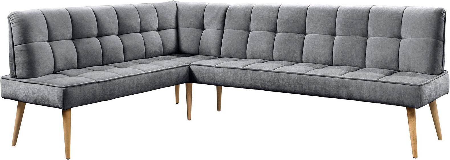 exxpo - sofa fashion Banc d'angle »Latte« moderne Sitz- und Rückensteppung, bequem und elegant, hoher Holzfuss