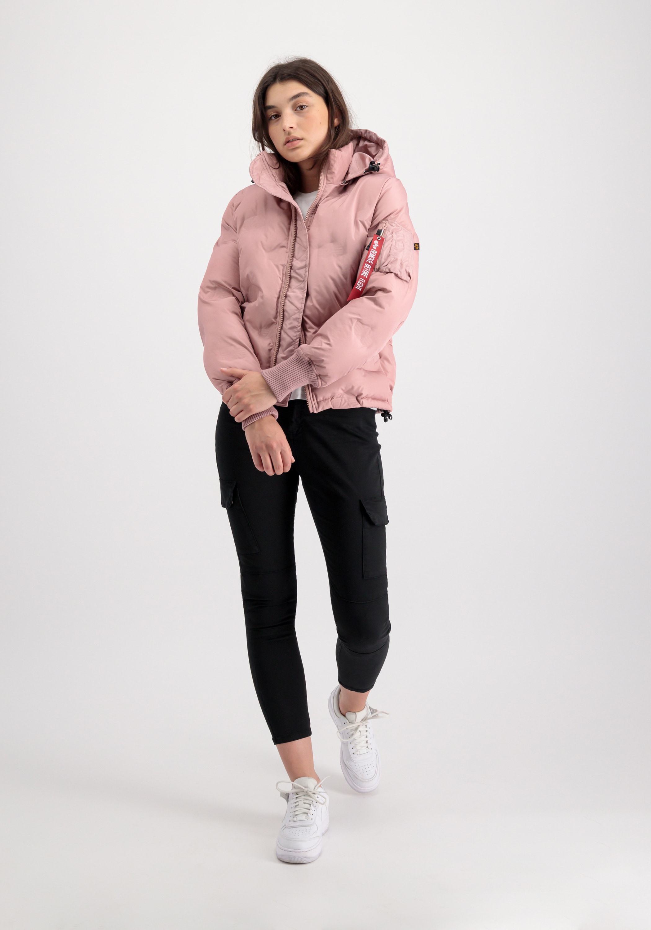Alpha Industries Winterjacke »Hooded Logo Puffer Women«