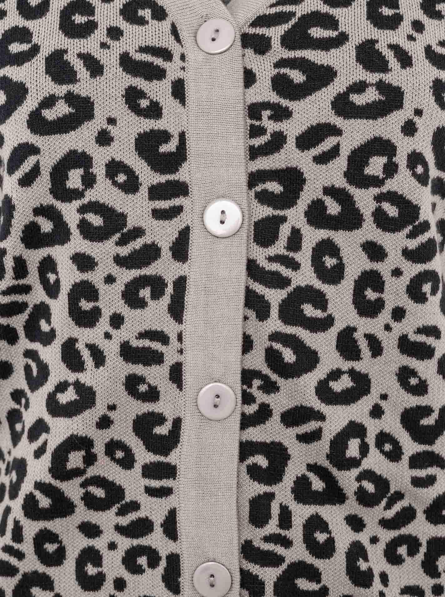 Zwillingsherz Strickjacke »"Gestrickter-Leo"« mit Knöpfen, mit Leomuster aus reiner Baumwolle