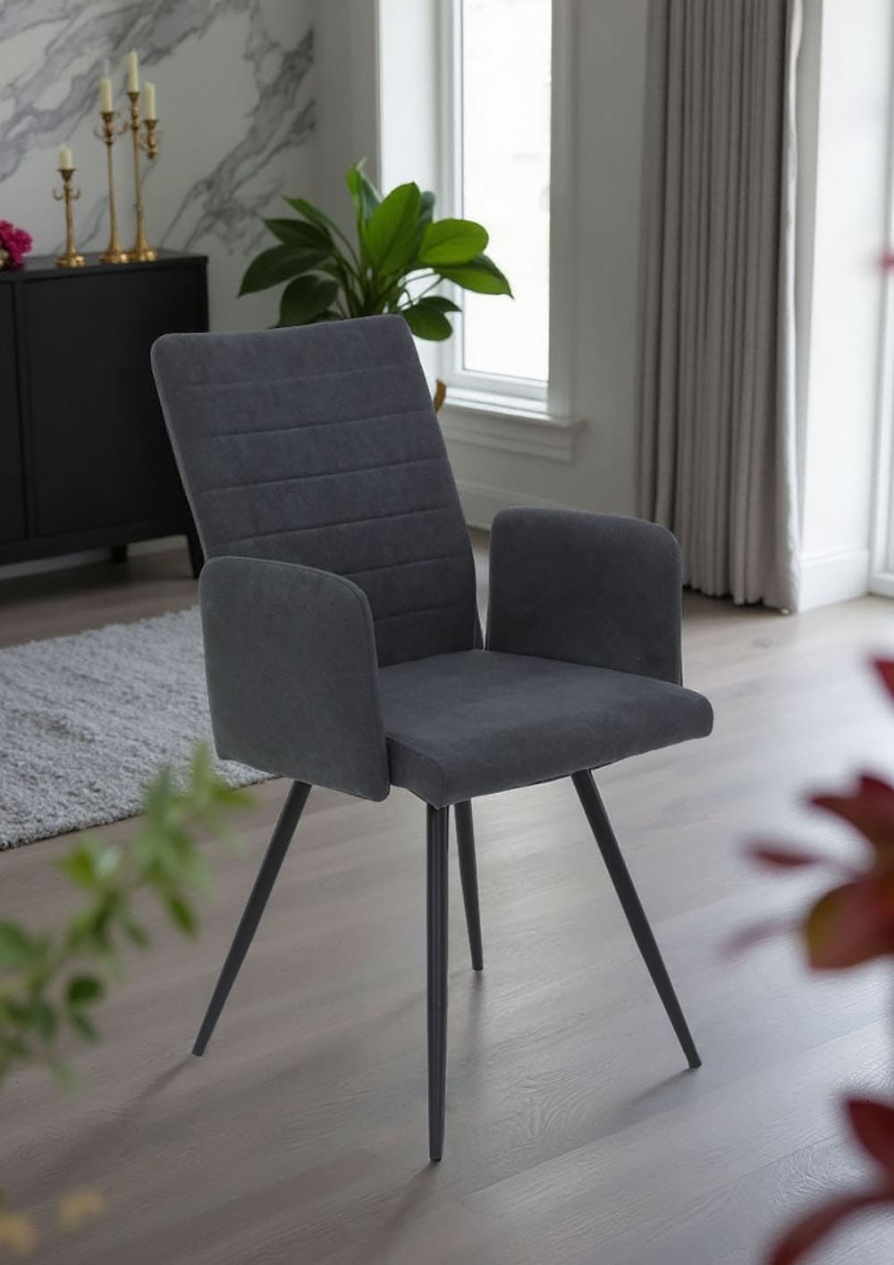 HELA Chaise à 4 pieds »PARIS« (Set) 2 cuis4-Fuss,Rundrohrgestell konisch,mit Armlehnen,gepolstert