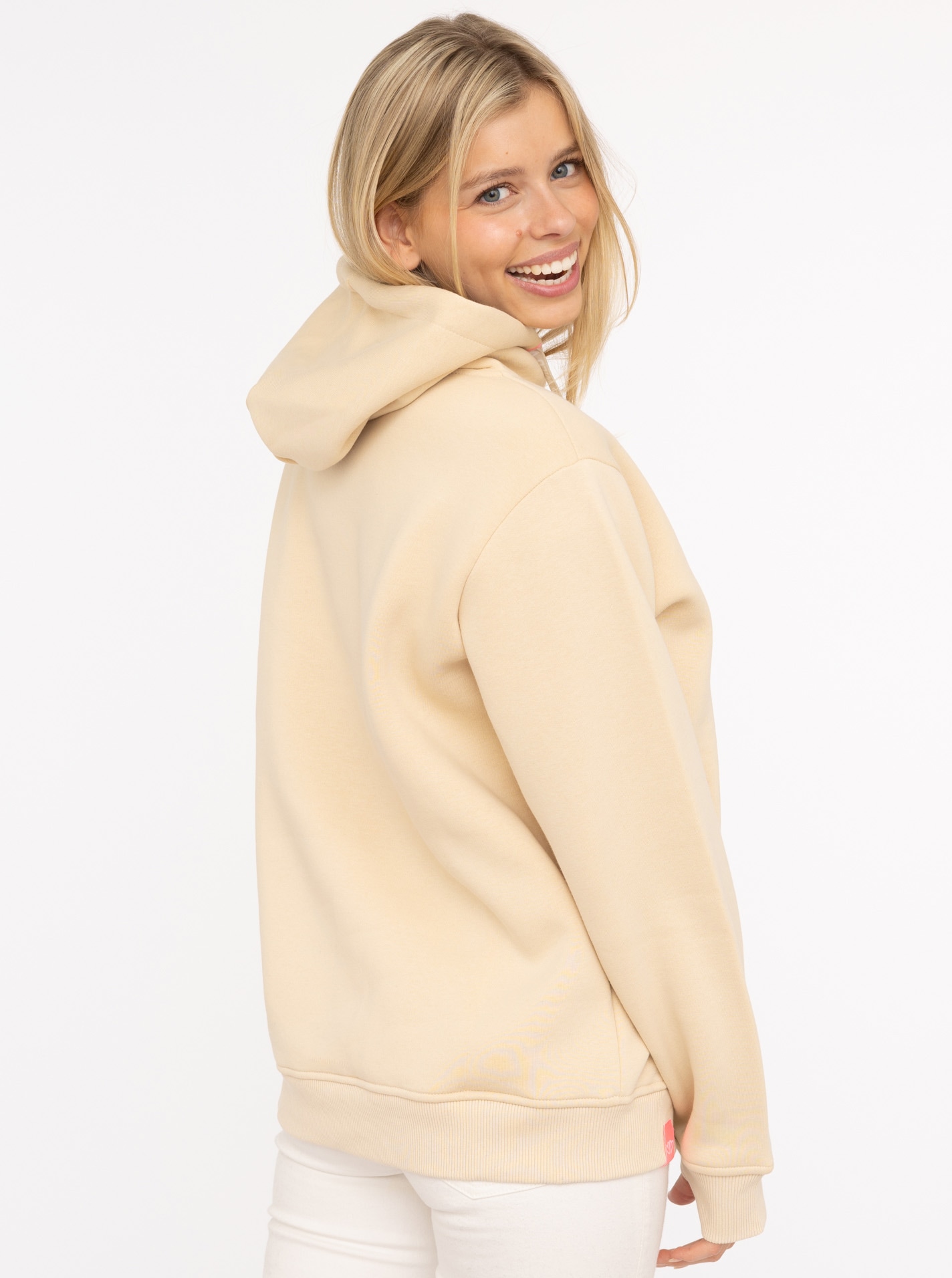 Zwillingsherz Hoodie »"Wild at heart"«, Leo Kapuze und Stickerei, bedruckter Kordelzug, gestrickte Bündchen
