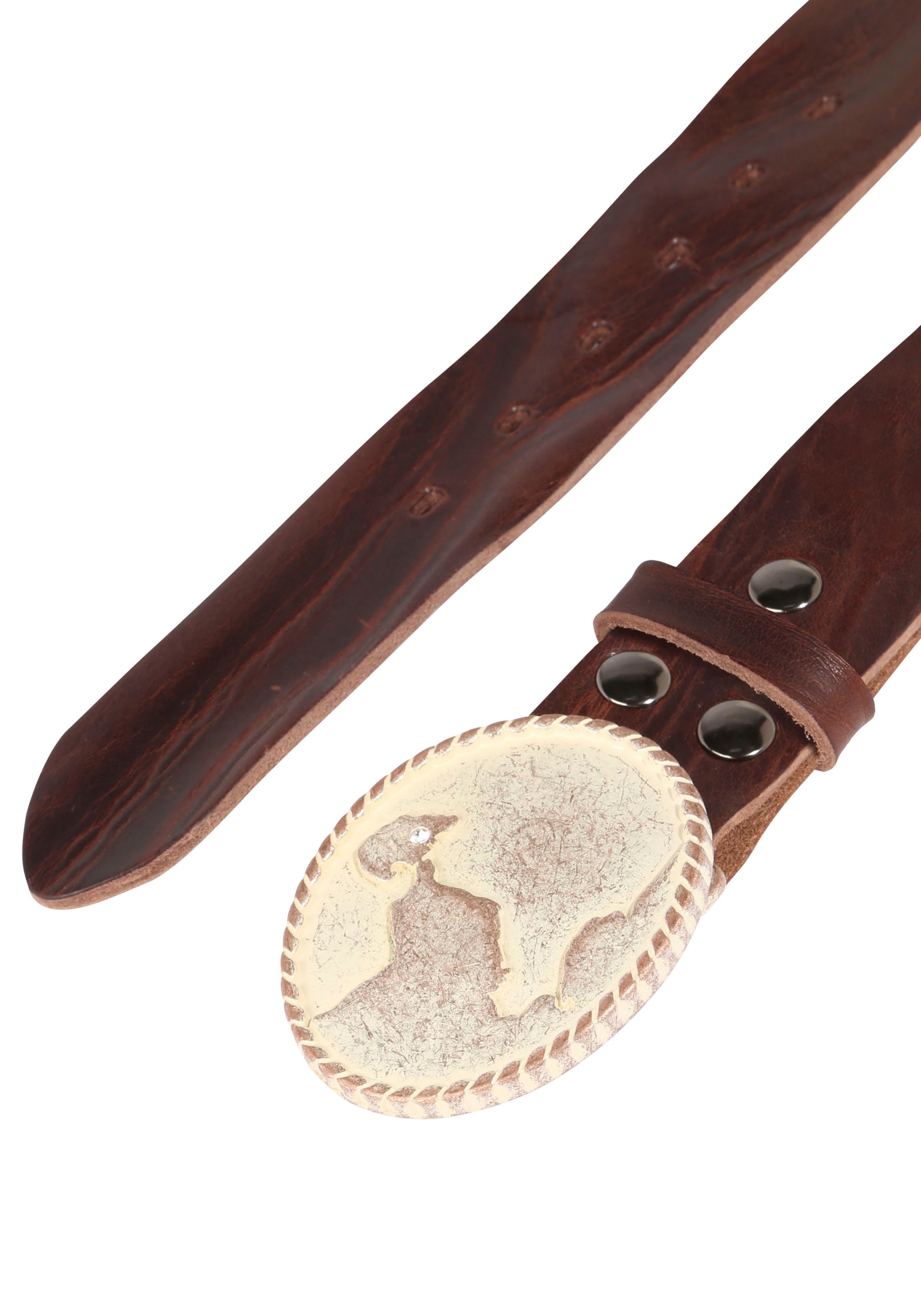 Rettungsring Gürtel Ceinture en cuir Schliesse »Burg Rosé Mit Swarovski-Kristall Veredelt«