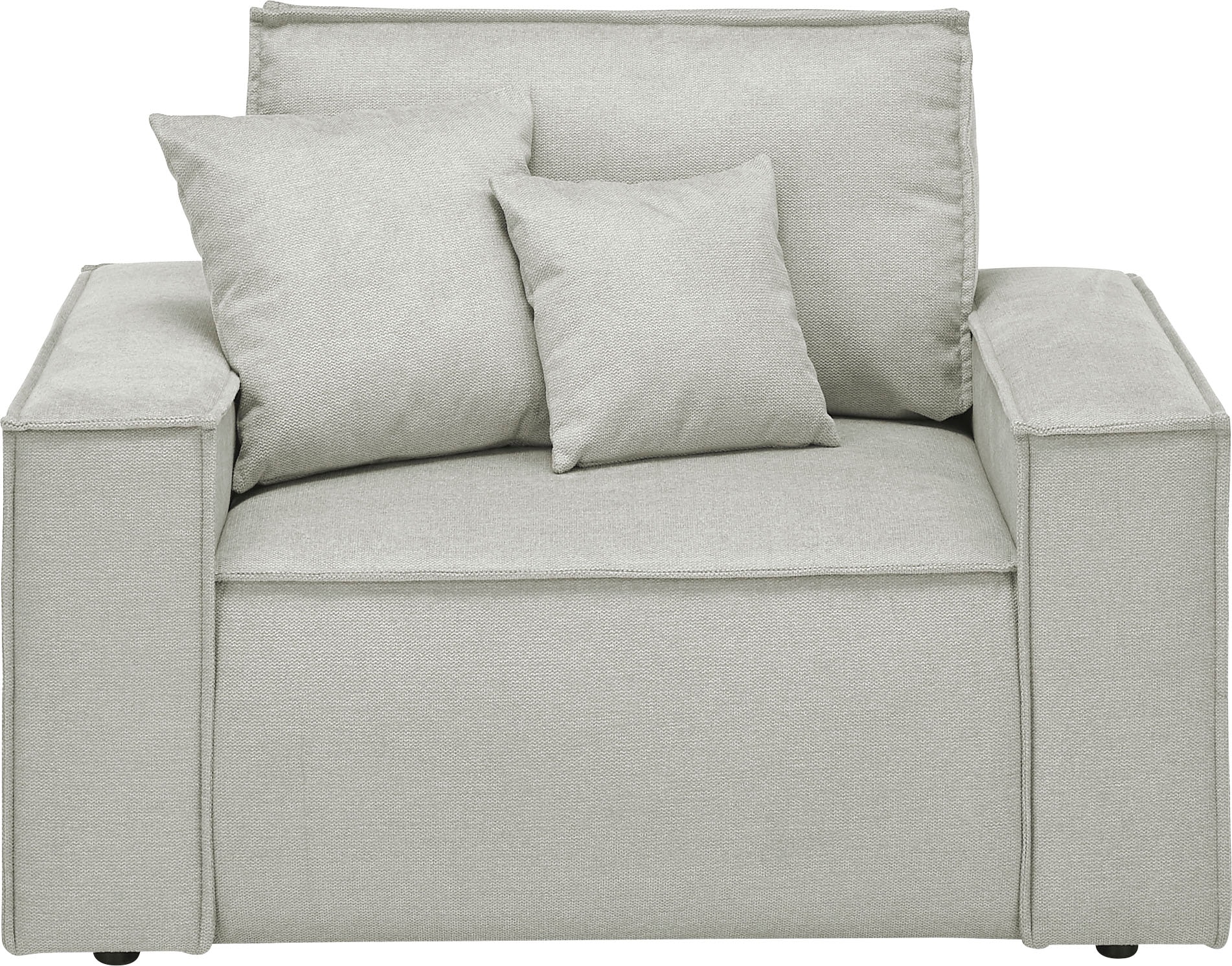 GOODproduct Canapé 2 places »FINNLEY Struktur fein, XXL-Sessel, Lesesessel, inkl. Zierkissen« 1 cuis tlg. disponible en tissus Bouclé, structure fine et Mega Cord
