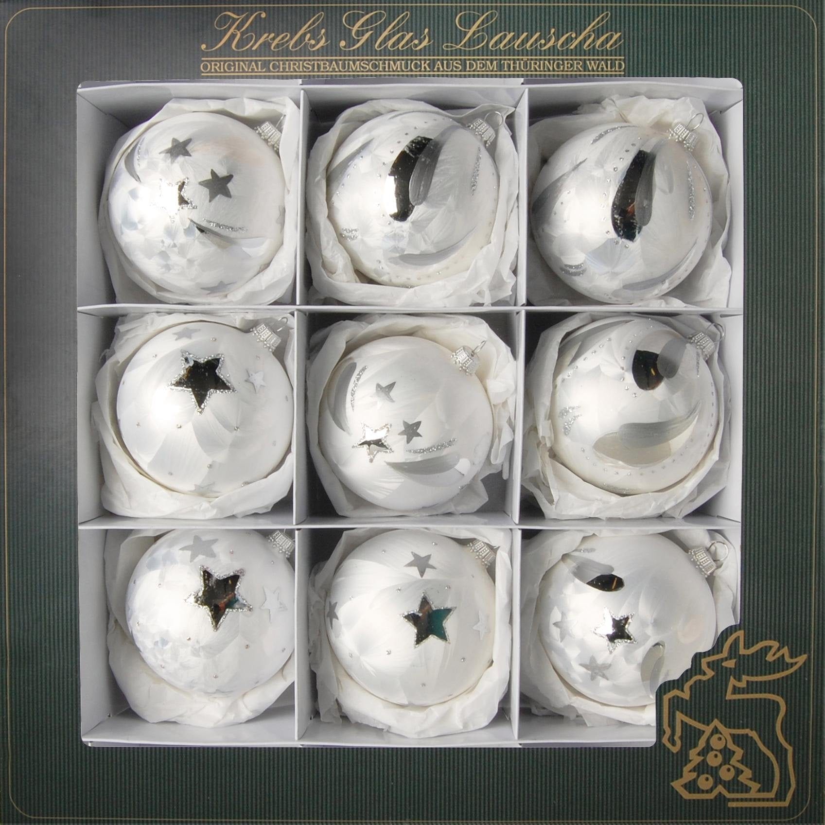 Krebs Glas Lauscha Weihnachtsbaumkugel »Eislack, Weihnachtsdeko, Christbaumschmuck, Christbaumkugeln Glas« mundgeblasen