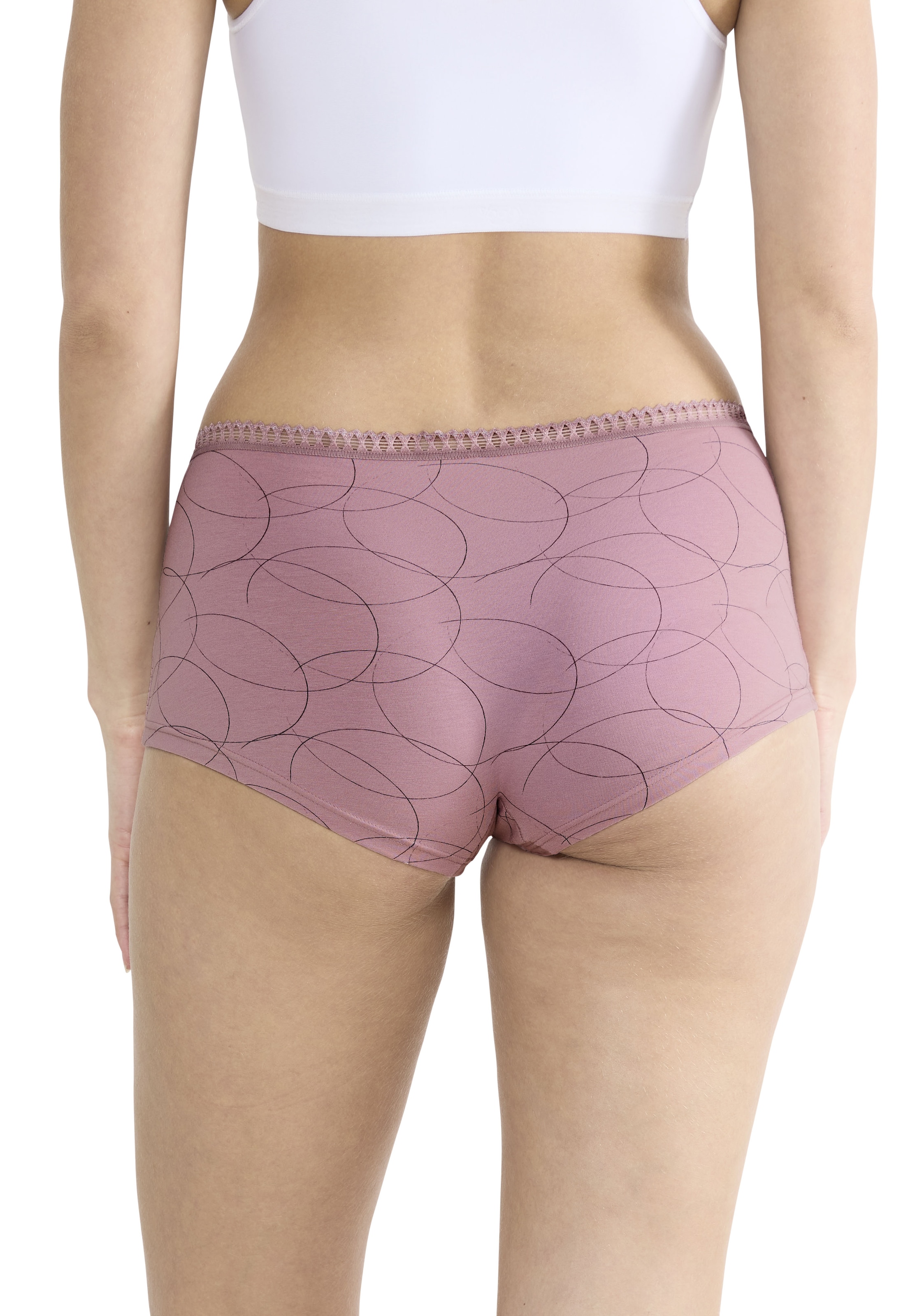 sloggi Pantalon rétro »GO Crush« 3er Pack,  Spitzendetails, Multipack, Baumwollmix, weich, elastisch, bequem