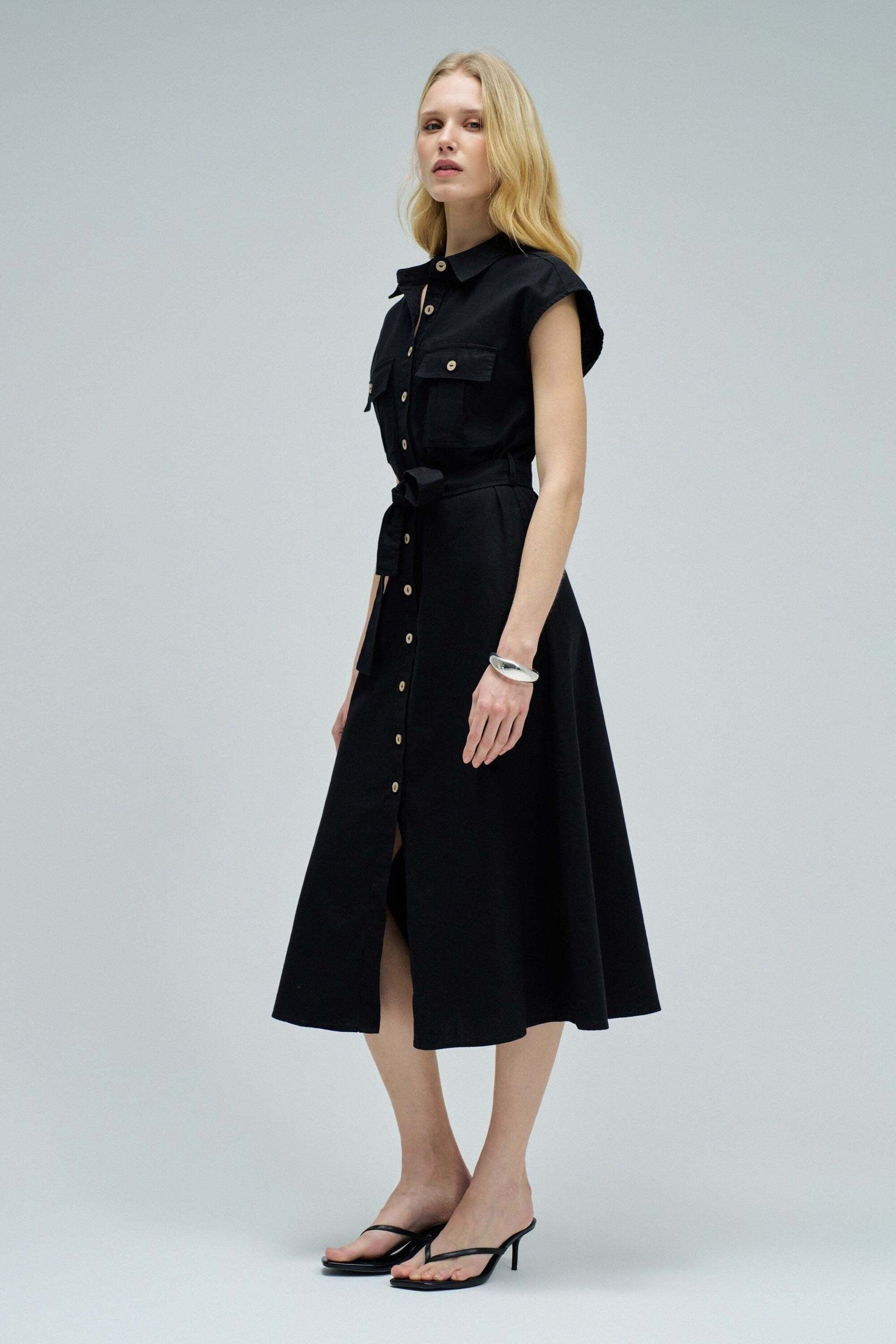 Salsa Robe midi »Salsa Jeans Midikleid Sleeveless Shirt Dress«