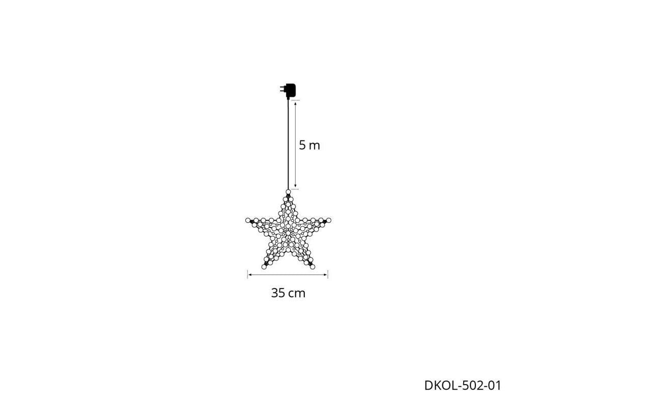 STT LED Dekofigur »hanging star, 35« Warmweiss