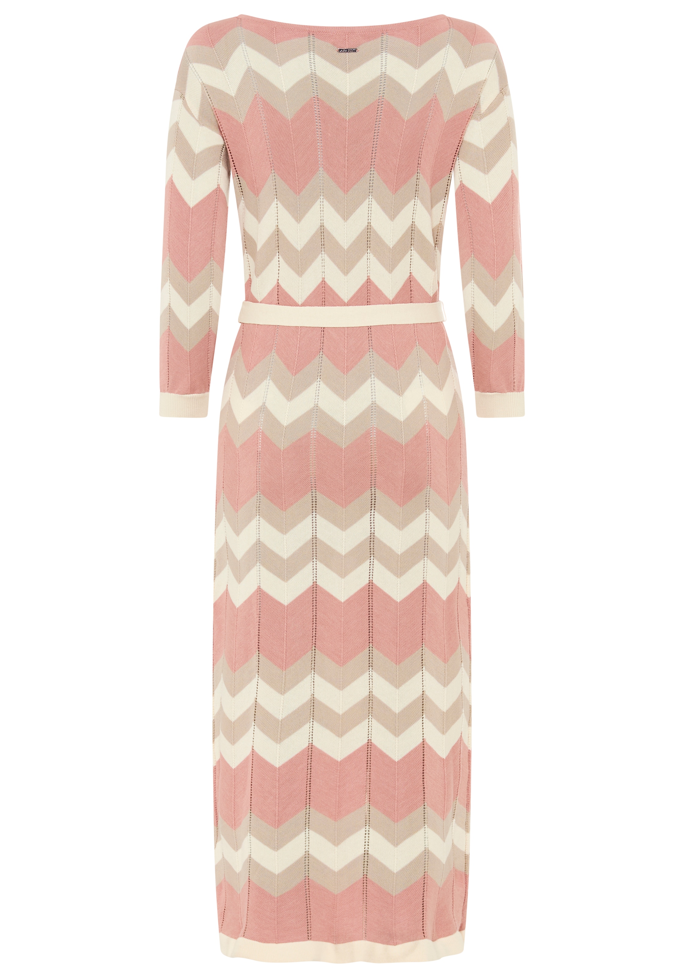 Laura Scott Robe en tricot mit modernem Zickzack-Muster