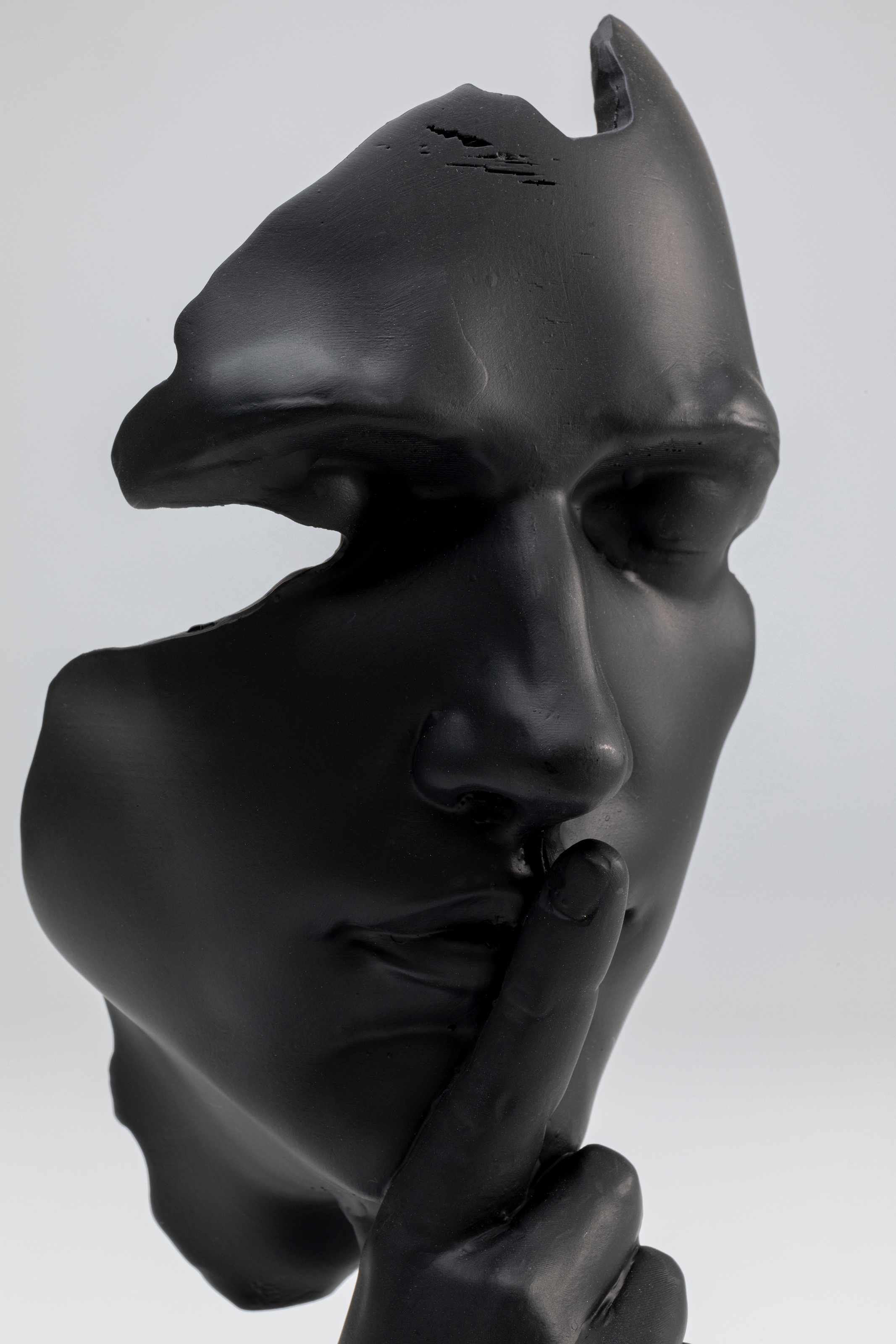 Kare Design Objet décoratif »Deko Objekt Quiet Face Schwarz 31cm«