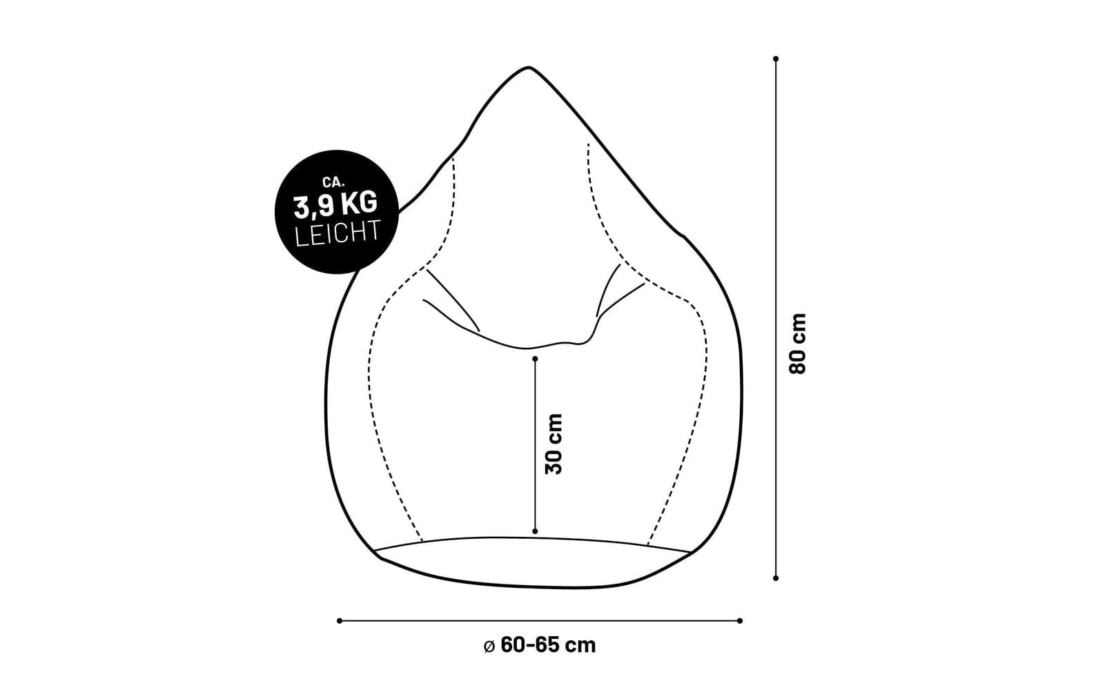 Lumaland Pouf »Lumaland Sitzsack 220 l«