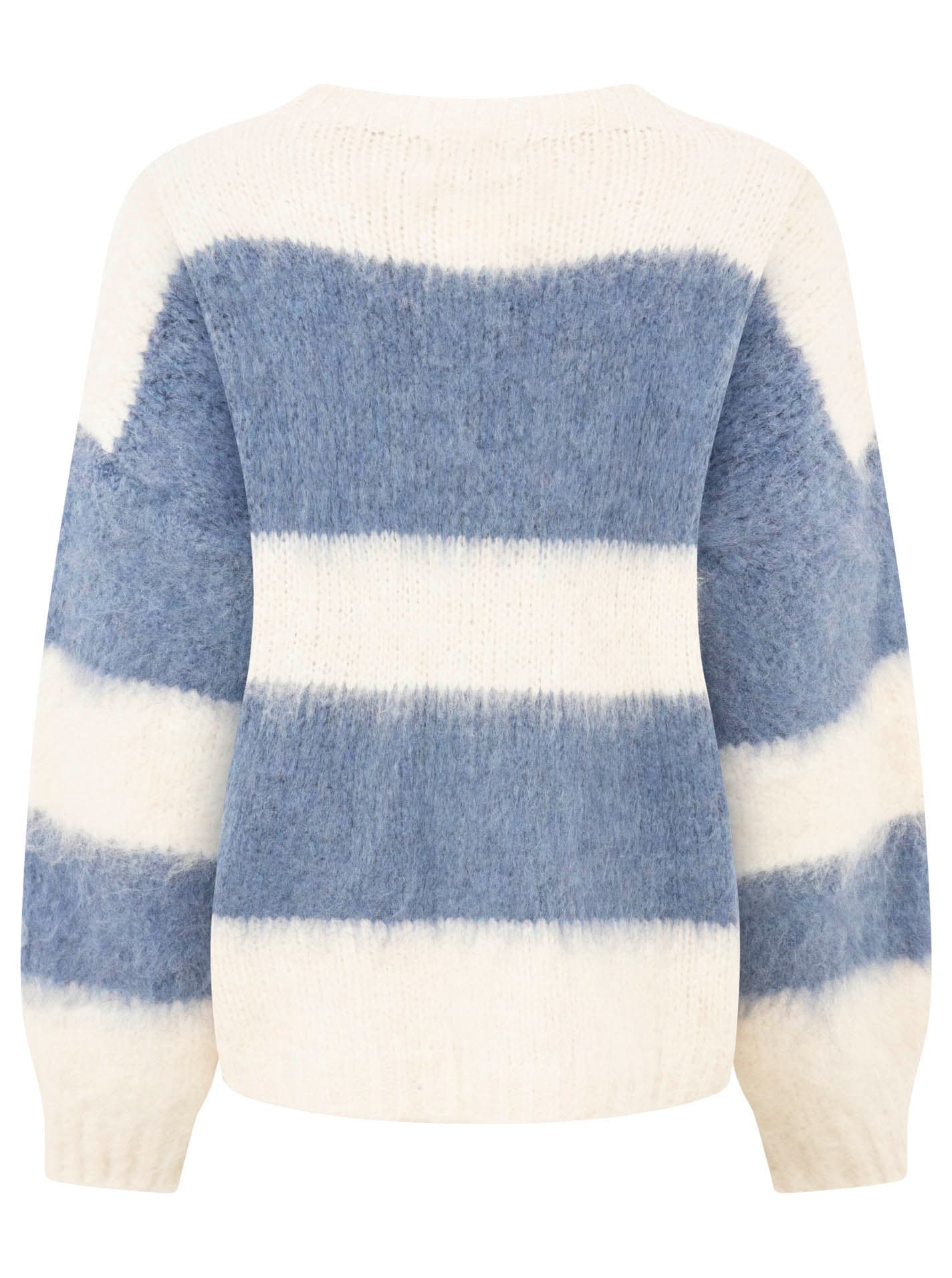 Zwillingsherz Strickpullover »"Streifen"« kuschelig mit Rundhalsausschnitt, Blockstreifen und Wollanteil