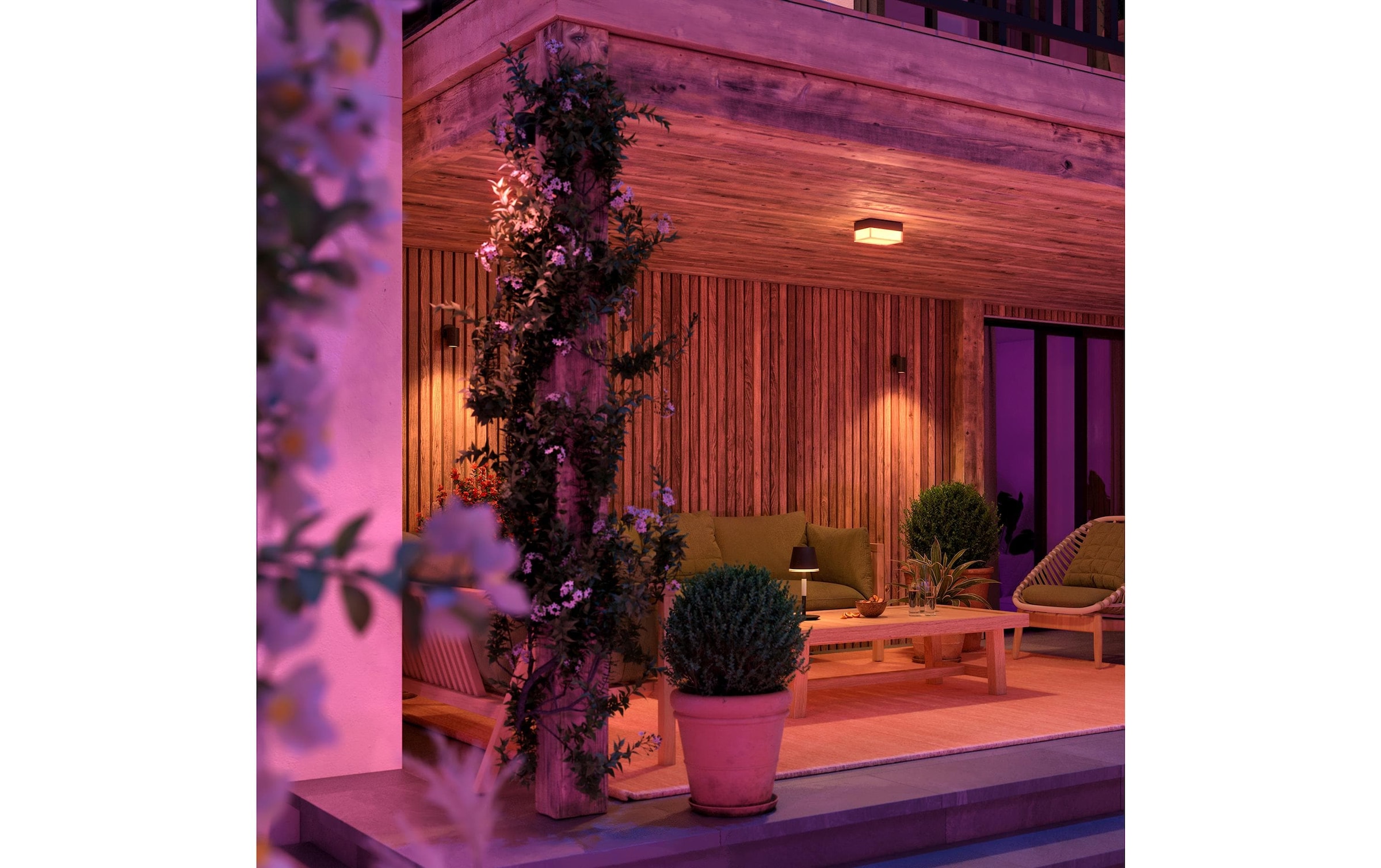 Philips Hue Aussen-Wandleuchte »Scenova Wandleuchte rechteckig Smart Outdoor« LED-Modul RGB