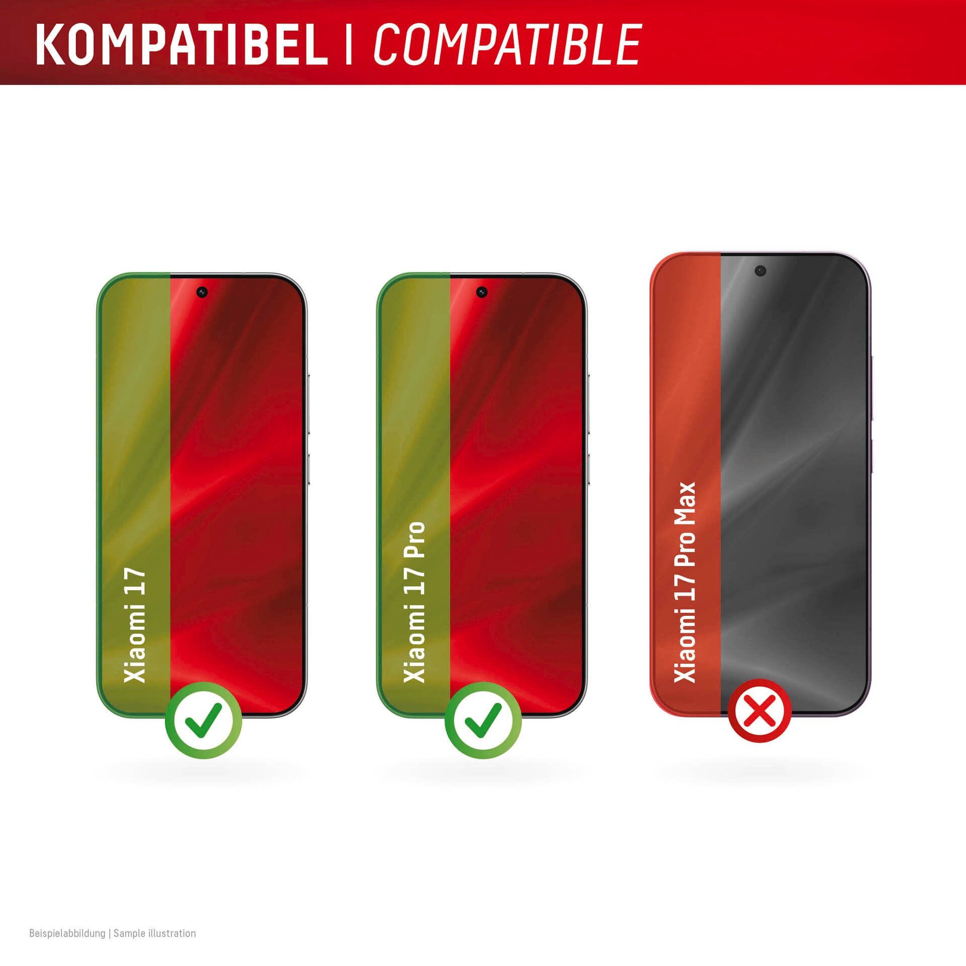 Displex Displayschutzglas »Smart Glass - Ultra-Dünn Unzerbrechlich Unsichtbar« für Xiaomi 17;Xiaomi 17 Pro Displayschutzfolie, Schutzfolie, Bildschirmschutz, kratz- & stossfest