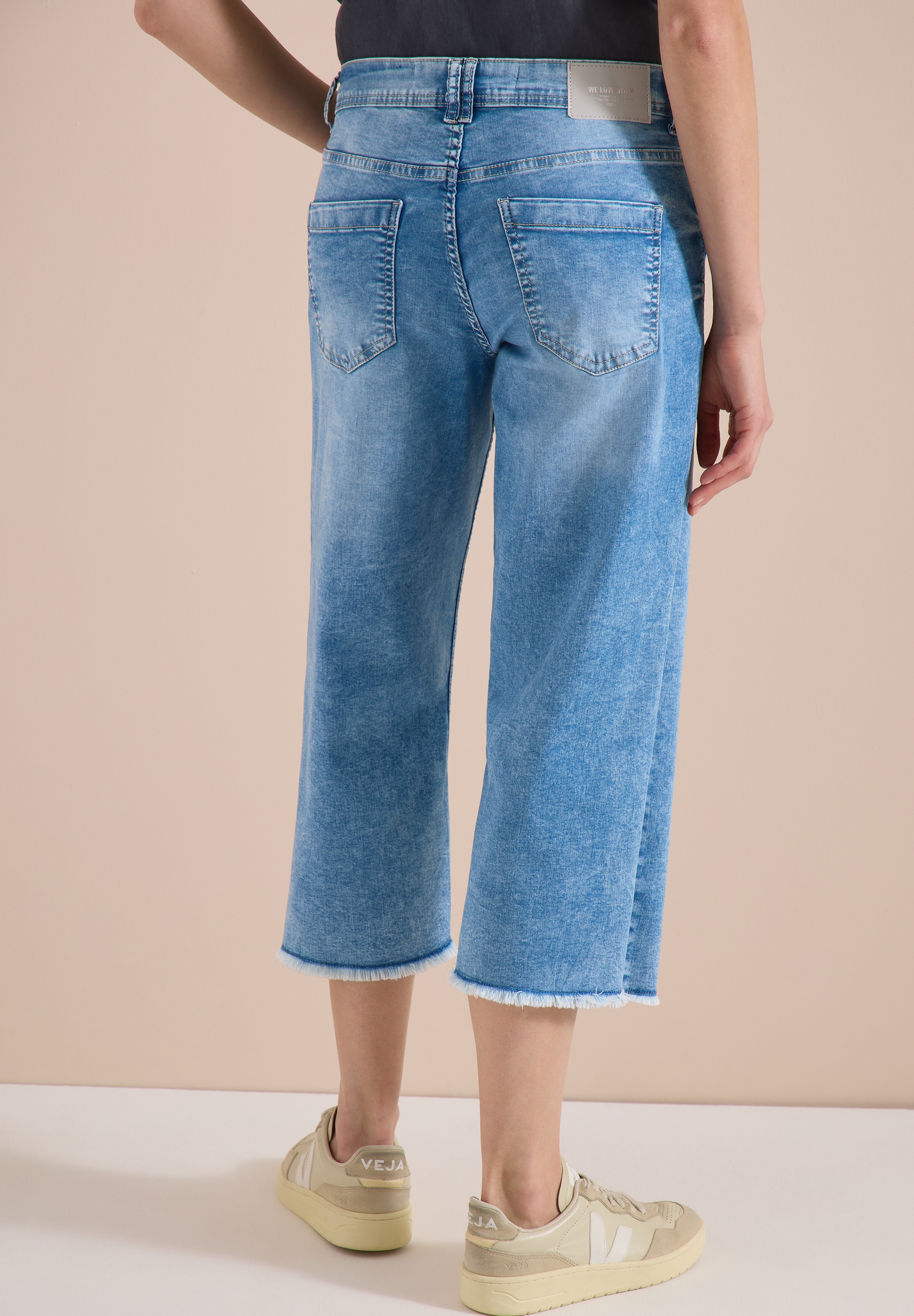 Cecil Jeans 3/4 »Style Neele« Loose fit avec taille haute et coupe ample aux jambes