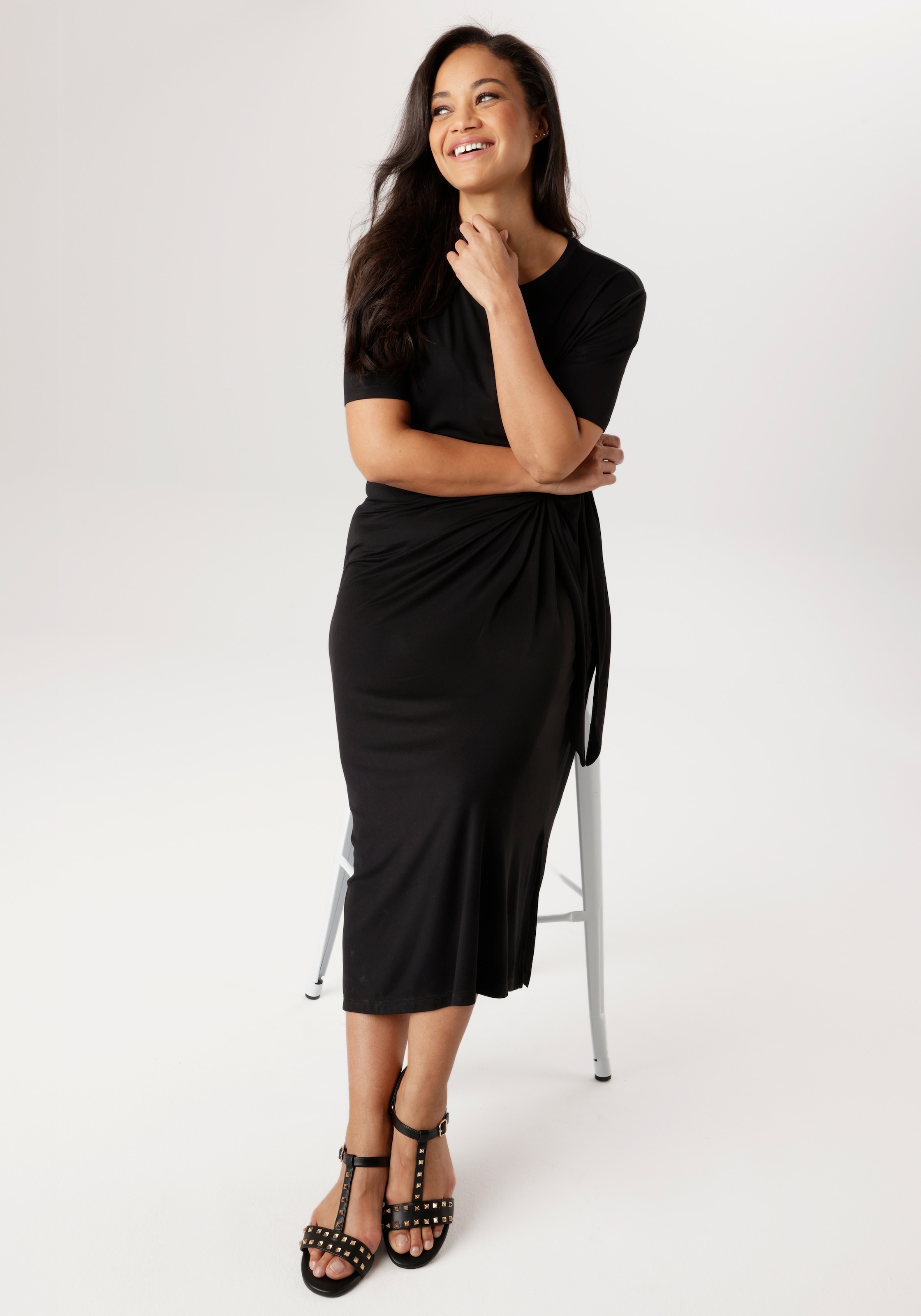 Aniston PLUS Maxi robe mit raffiniertem Bindeband - NEUE KOLLEKTION