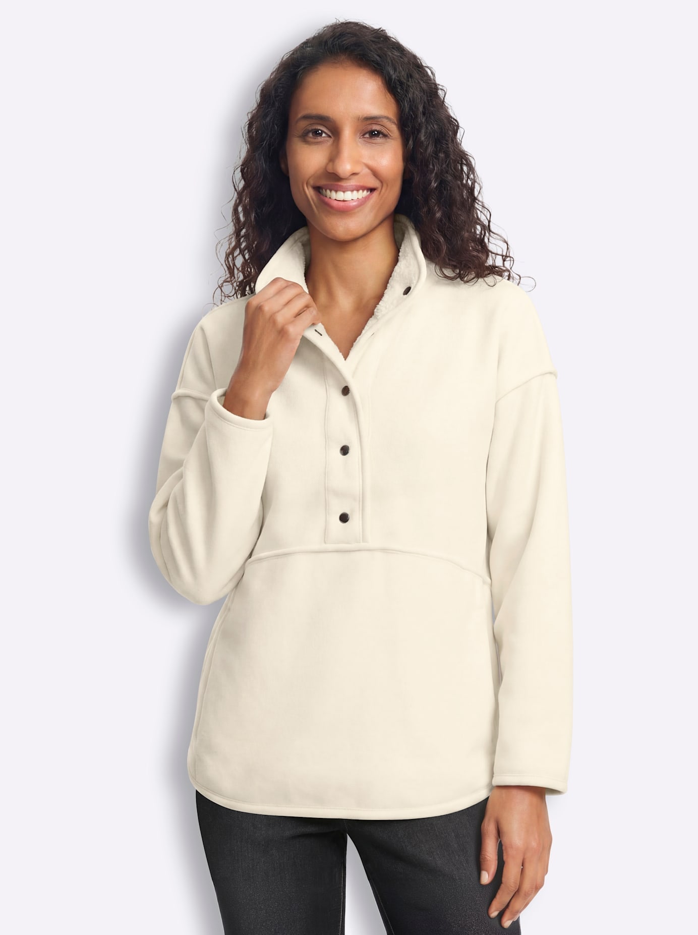 heine T-shirt en polaire »Fleece-Shirt« 1