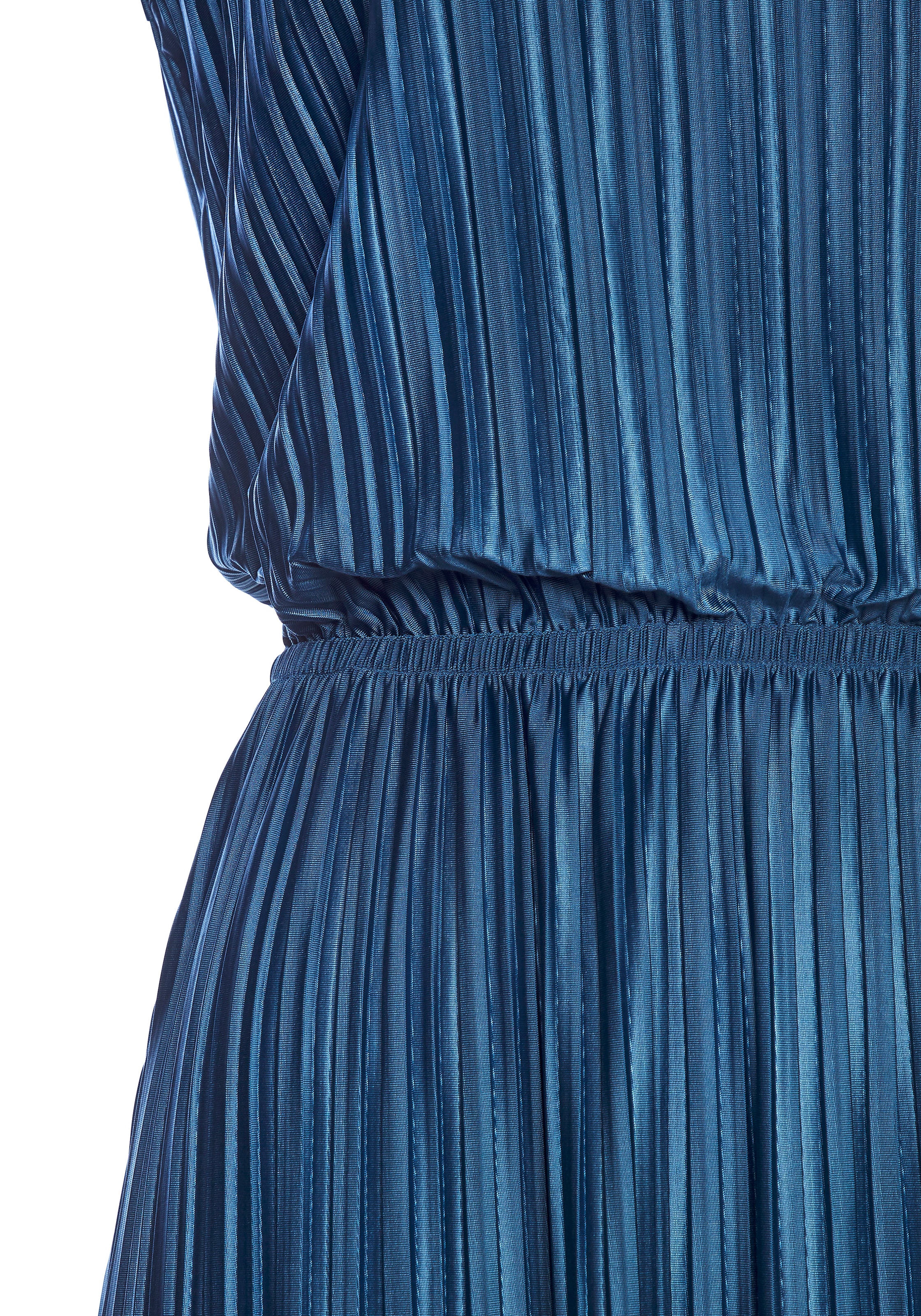 LASCANA Robe plissée »aus schimmernder Ware« Sans poches Partykleid, festliches Sommerkleid, Cocktailkleid