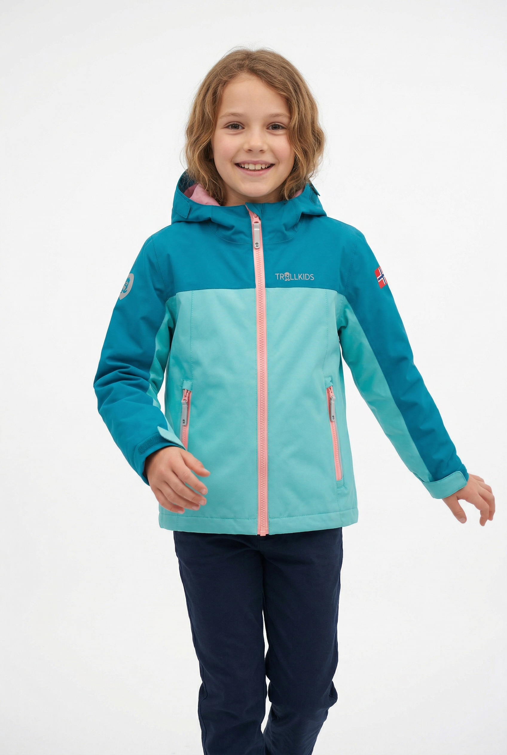 TROLLKIDS Veste de pluie »Kids Telemark Jacket« avec capuche intégrée et réglable, imperméable, coupe-vent