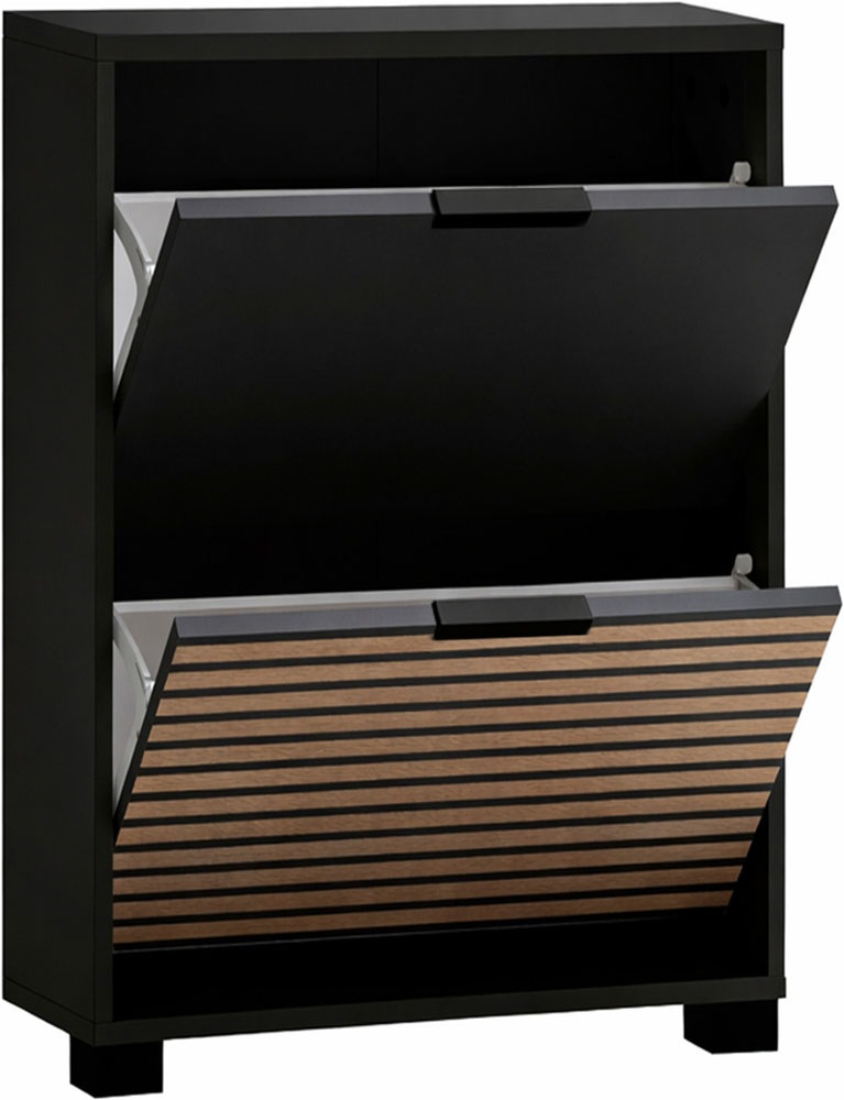 Schildmeyer Armoire à chaussures »HANK, 2 Klappen, Breite 59,8 cm, akustik-optik, MADE IN GERMANY« 1 cuis tlg. un rabat avec aspect plaques acoustiques, FABRIQUÉ EN ALLEMAGNE